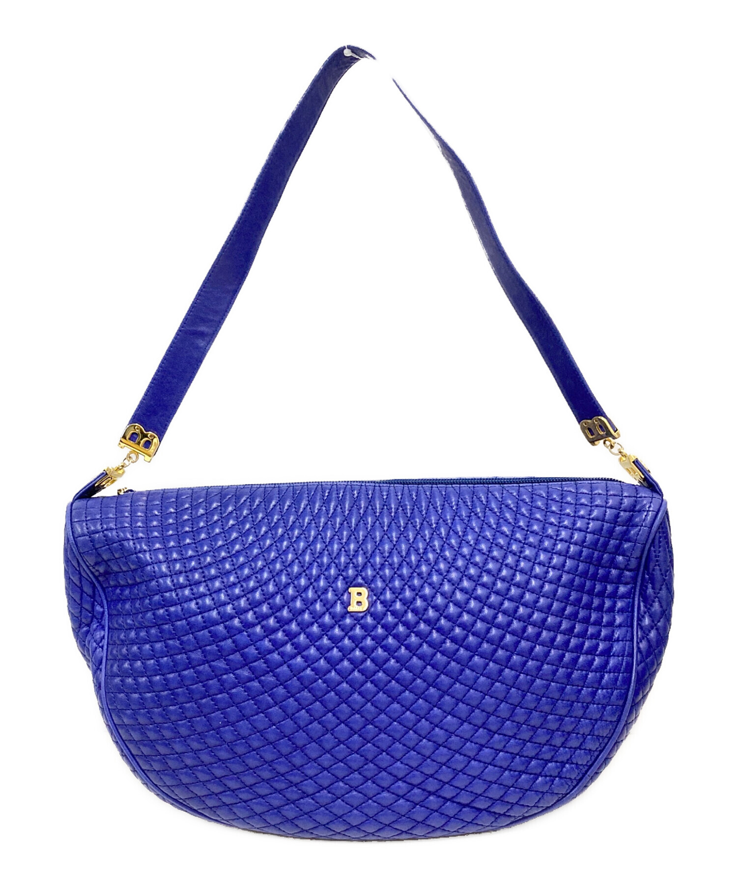 BALLY バリー BALLY ショルダーバッグ ブルー レザー キルティング