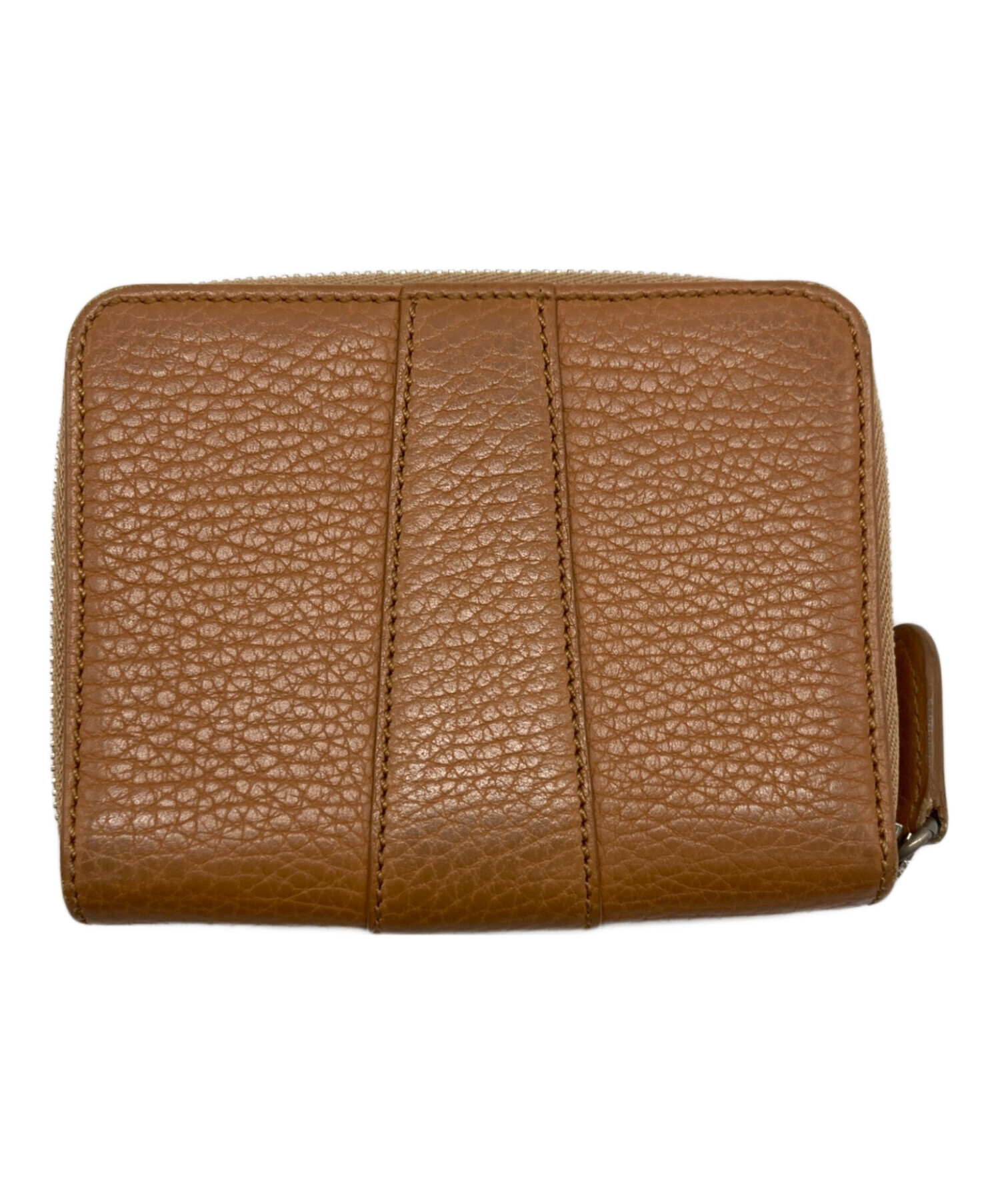 ロエベ Ｗホック 二つ折り 財布 キャメル ブラウン アナグラム 美品 レザー 中古 LOEWE ワンポイント ロゴ ホック シンプル ダブルホック メンズ レディース 男女兼用 シンプル 定番 人気 ロゴ刻印 ヴィンテージ ブランド 中古・古着通販】LOEWE (ロエベ) Wホックファスナー財布 キャメル