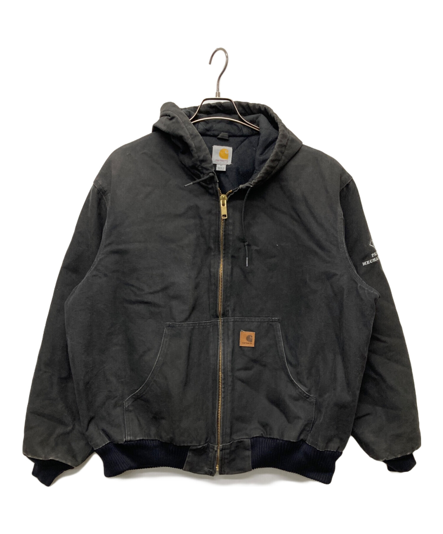 【状態最高】carhartt☆アクティブジャケット☆パーカー☆革タグ☆黒☆XL☆ 中古・古着通販】CarHartt (カーハート) アクティブパーカー ブラック
