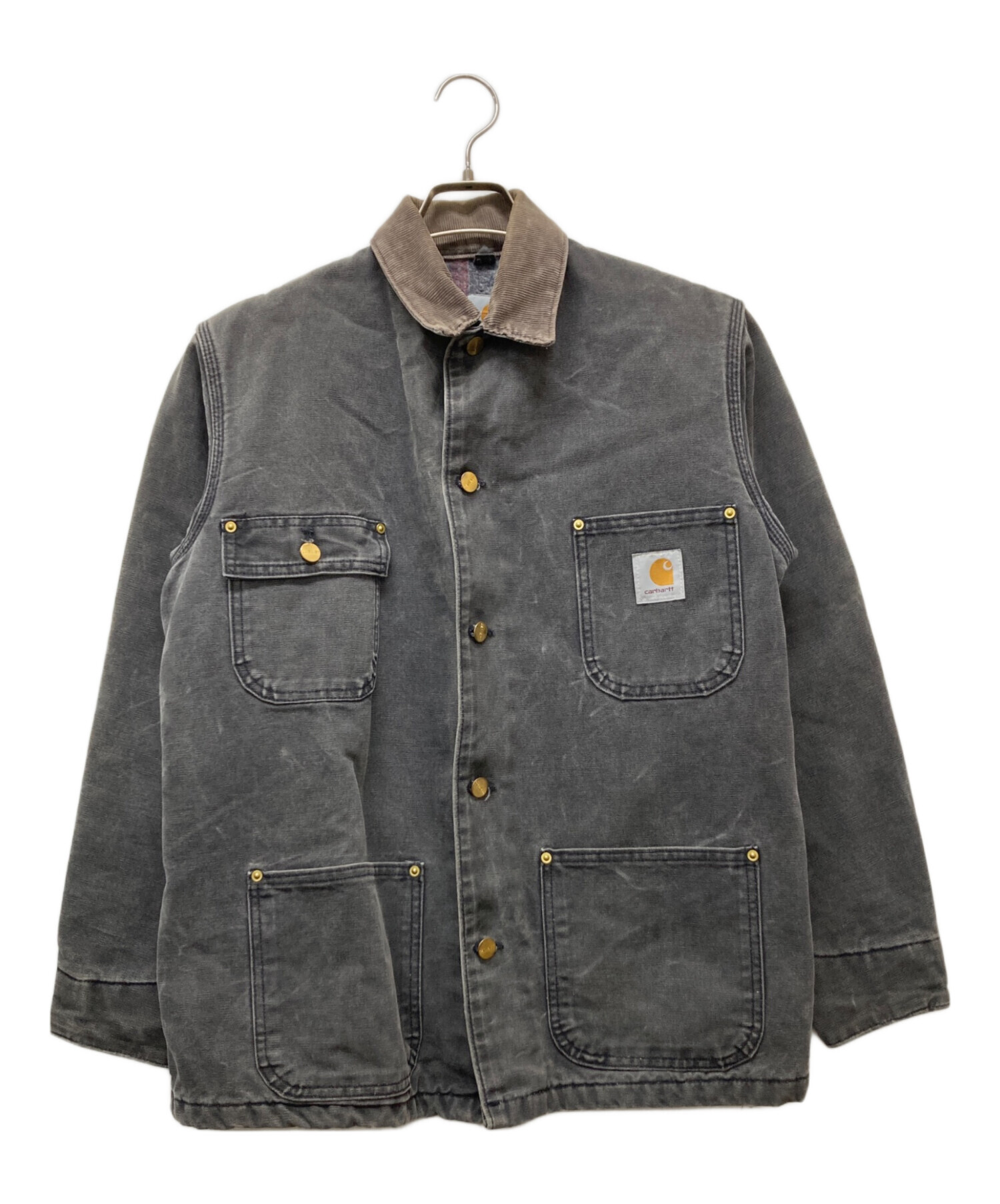 Carhartt グレー カバーオール ミシガンチョアコート M 希少 フェード モスグリーン カラー USA製 90s Carhartt Michigan