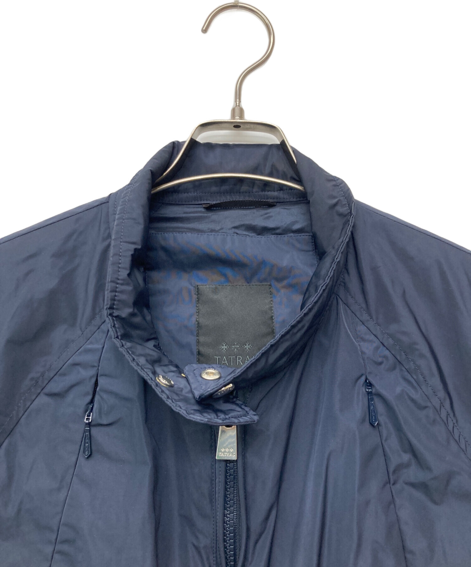 TATRAS エディフィス　ナイロンジャケット　ネイビー03 EDIFICE別注 TATRAS ネイビー ダウンジャケット フード付き