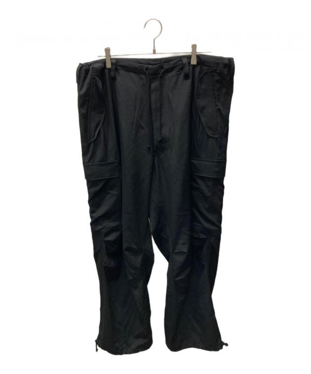 ヨウジヤマモト　ワイズ　Y's 入手困難　麻カーゴパンツ　ブラックワイドパンツ ワイズフォーメン Y's for men Katsuragi Cargo Pants （Black