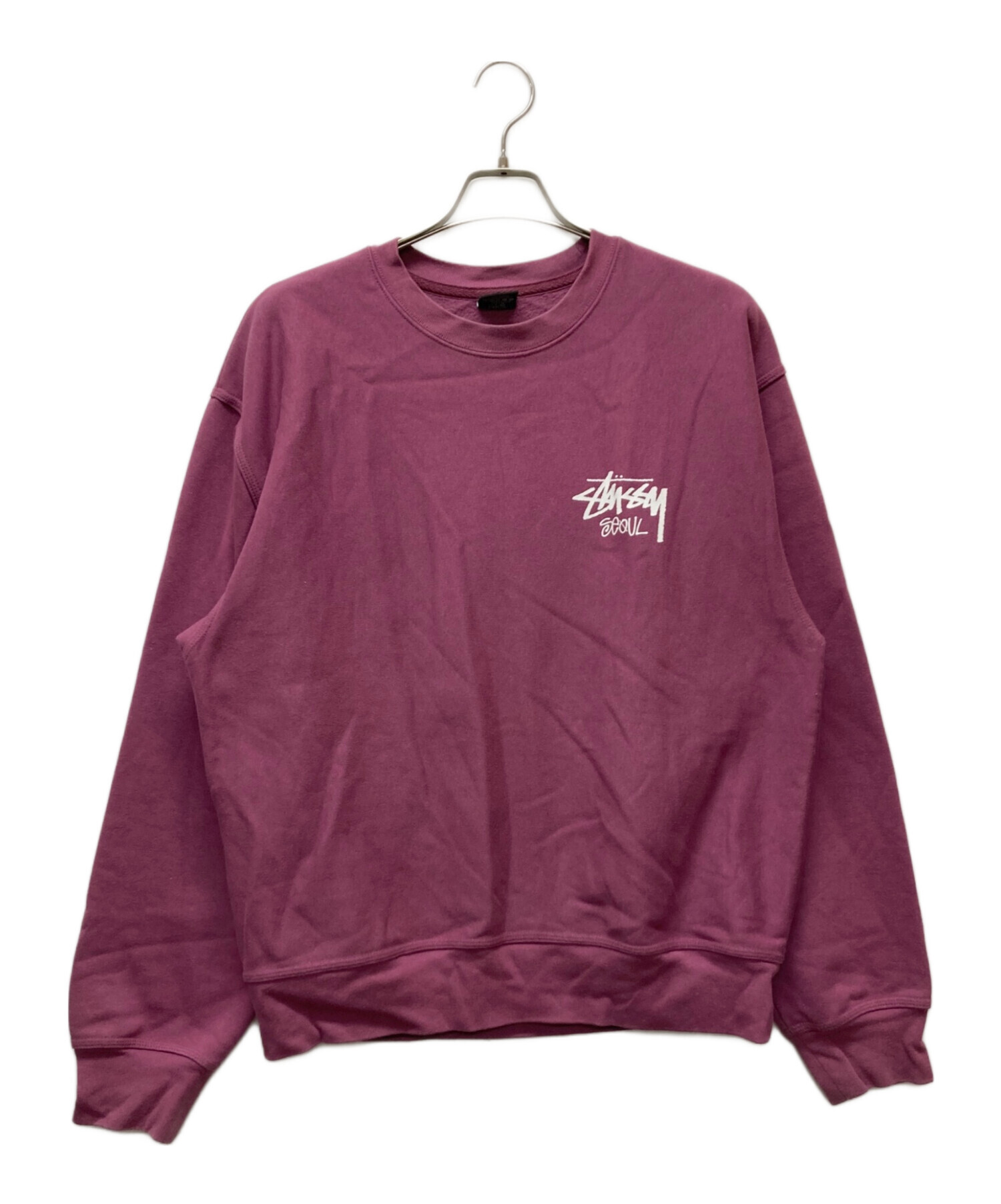 Stüssy 紫 クルーネック スウェット Lサイズ