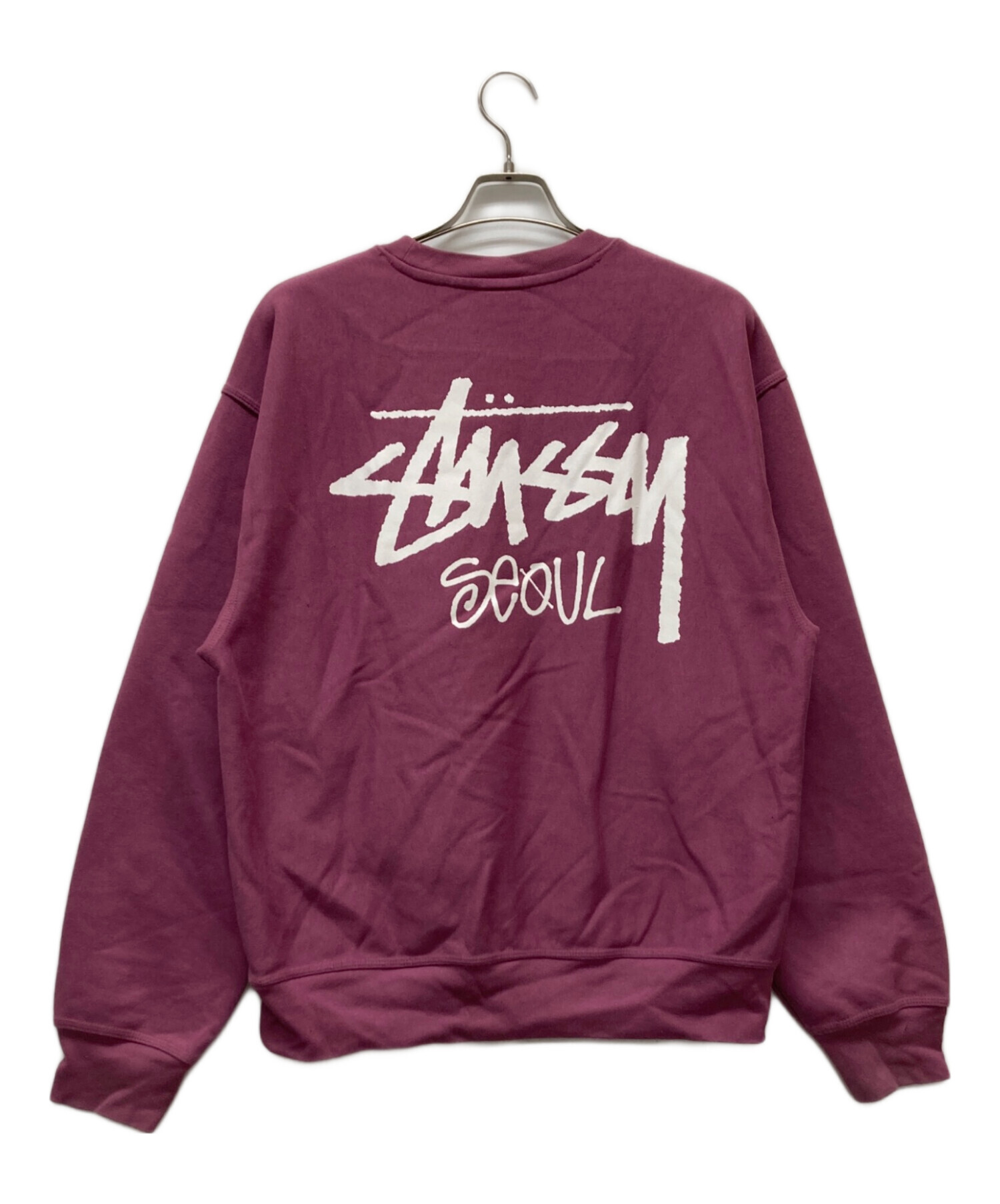 stussy スウェット 紫 中古・古着通販】stussy (ステューシー) ロゴ