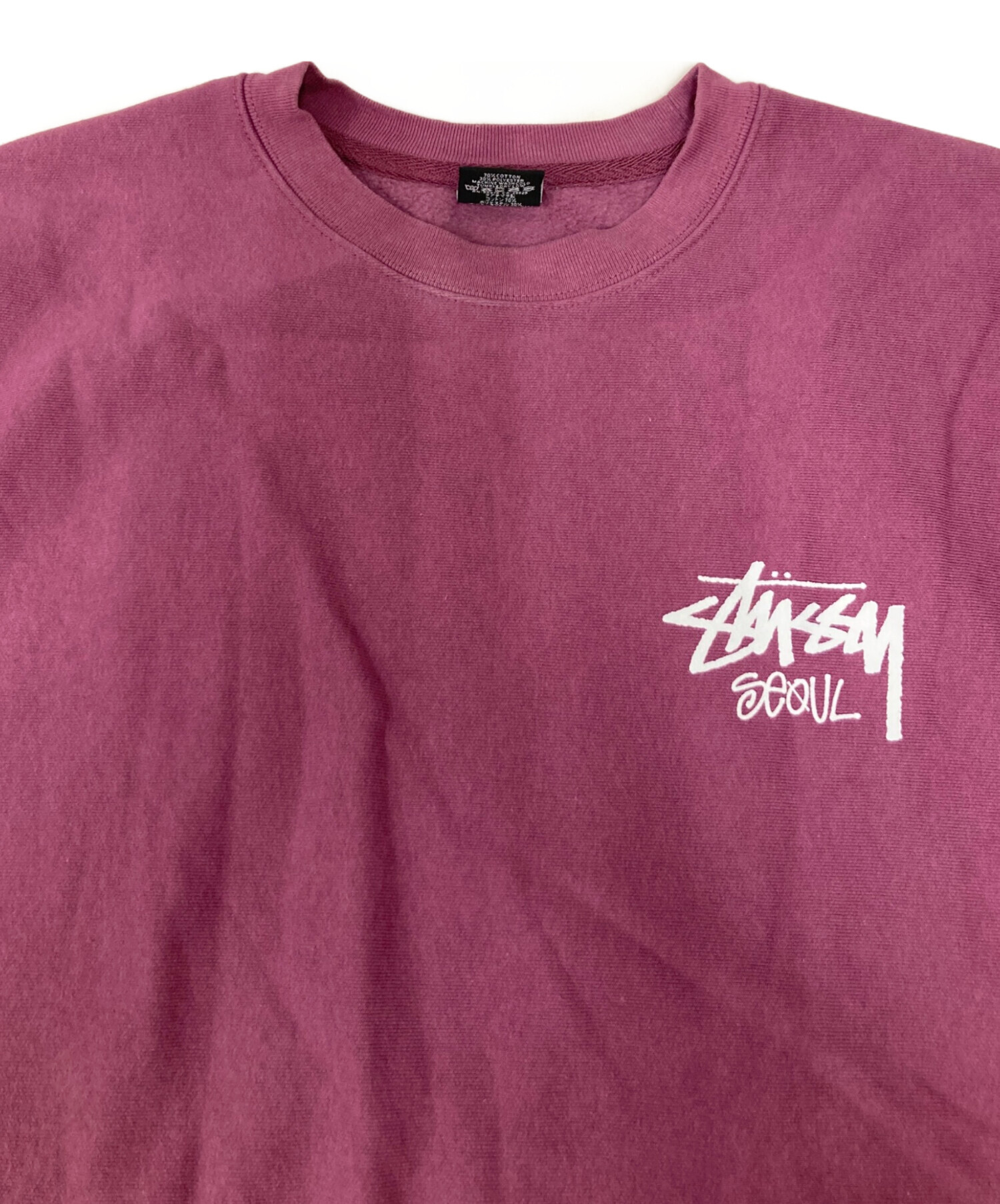 中古・古着通販】stussy (ステューシー) ロゴクルーネックスウェット 