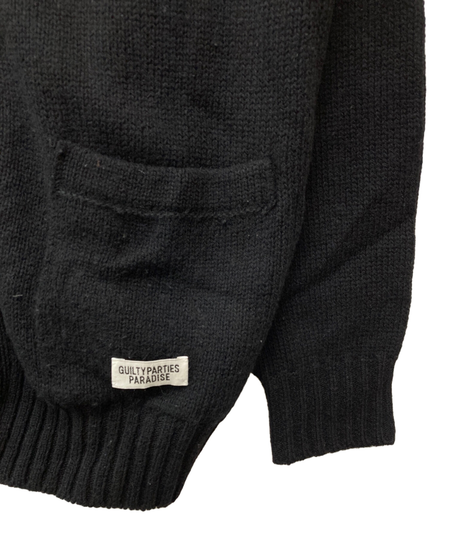 茶L【WACKOMARIA】CLASSIC CARDIGAN／新品タグ付／送料込 中古・古着通販】WACKO MARIA (ワコマリア) CLASSIC CARDIGAN ブラック