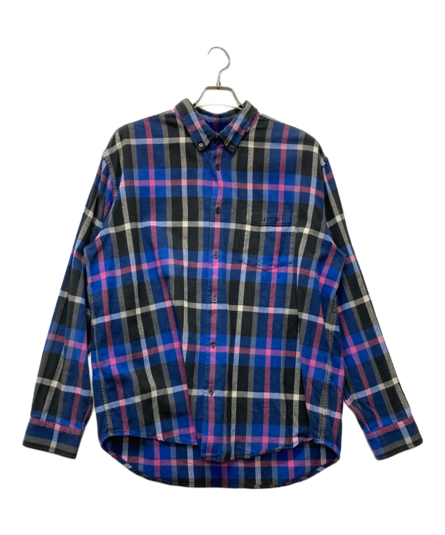 中古・古着通販】Supreme (シュプリーム) Plaid Flannel Shirt ブルー 