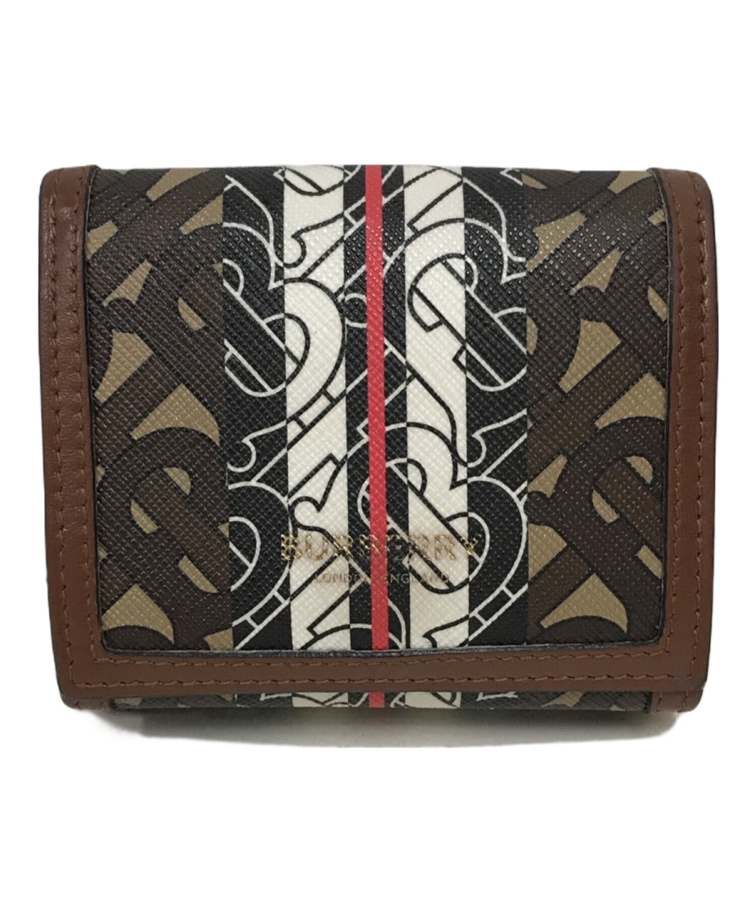 中古・古着通販】BURBERRY (バーバリー) 3つ折り財布 ブラウン