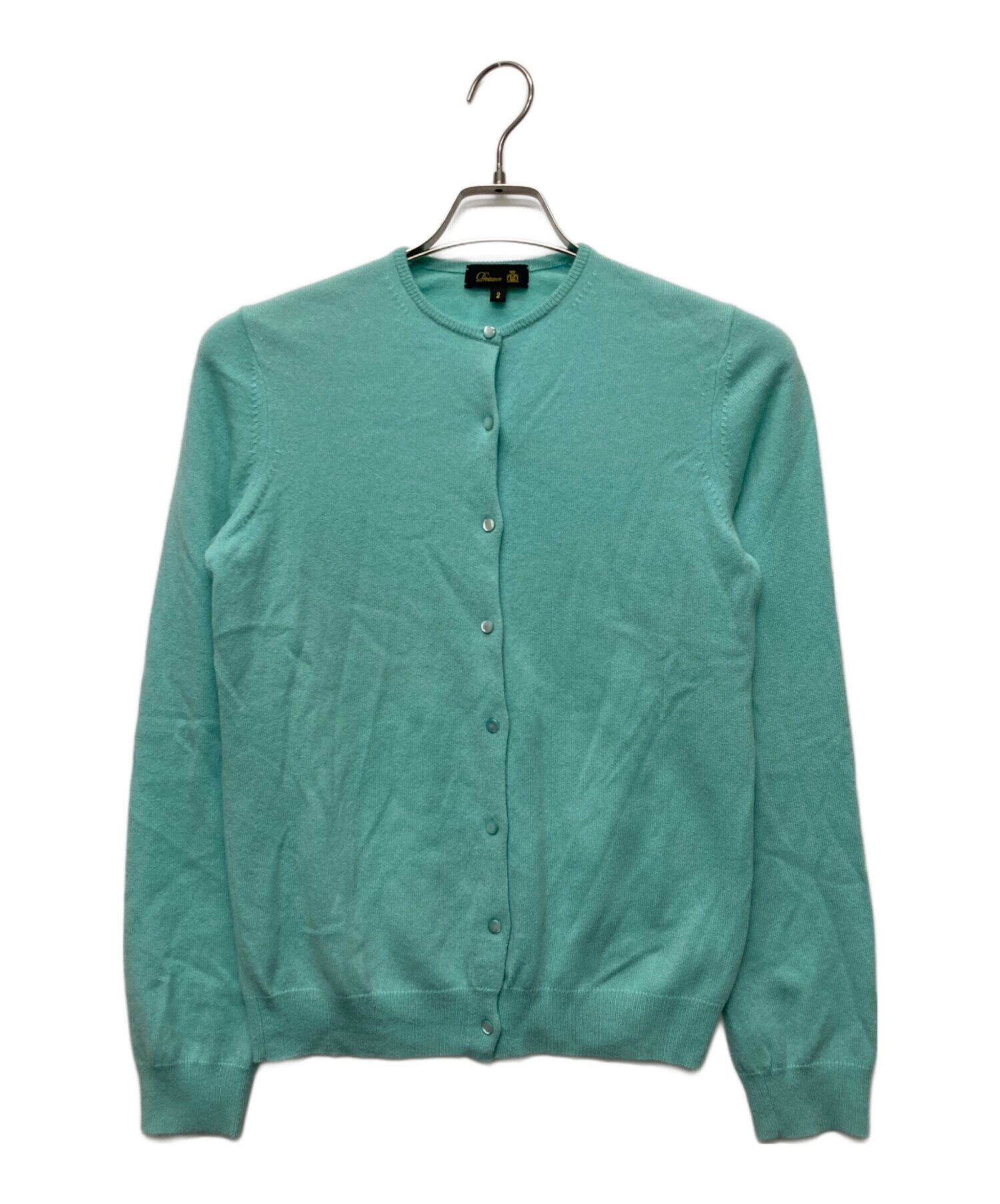 DRAWER ドゥロワー カシミヤ 100 バイカラー カーディガン ドゥロワー Drawe カシミヤ ウール バイカラー カーディガン