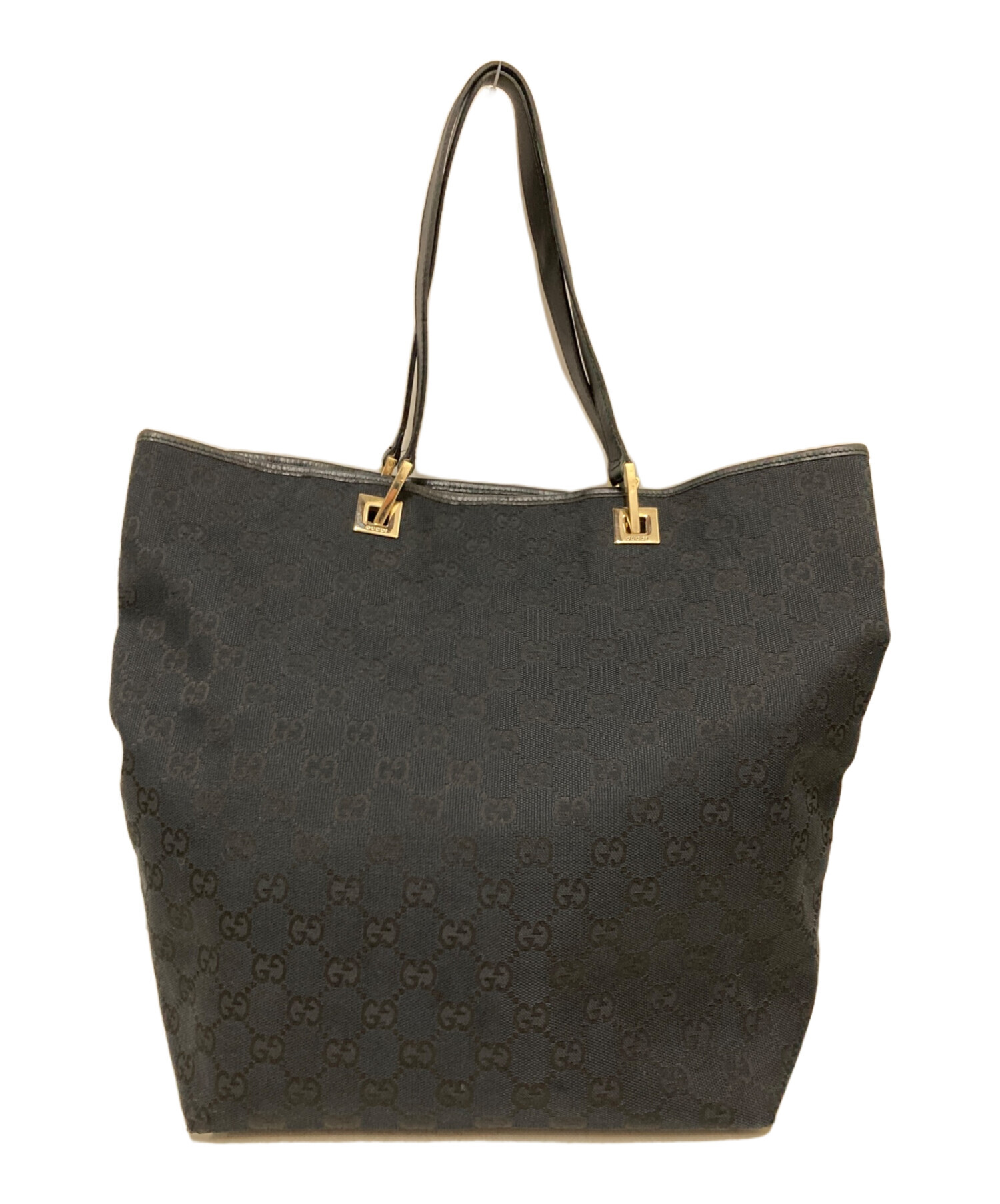 中古・古着通販】GUCCI (グッチ) GGキャンバストートバッグ ブラック 