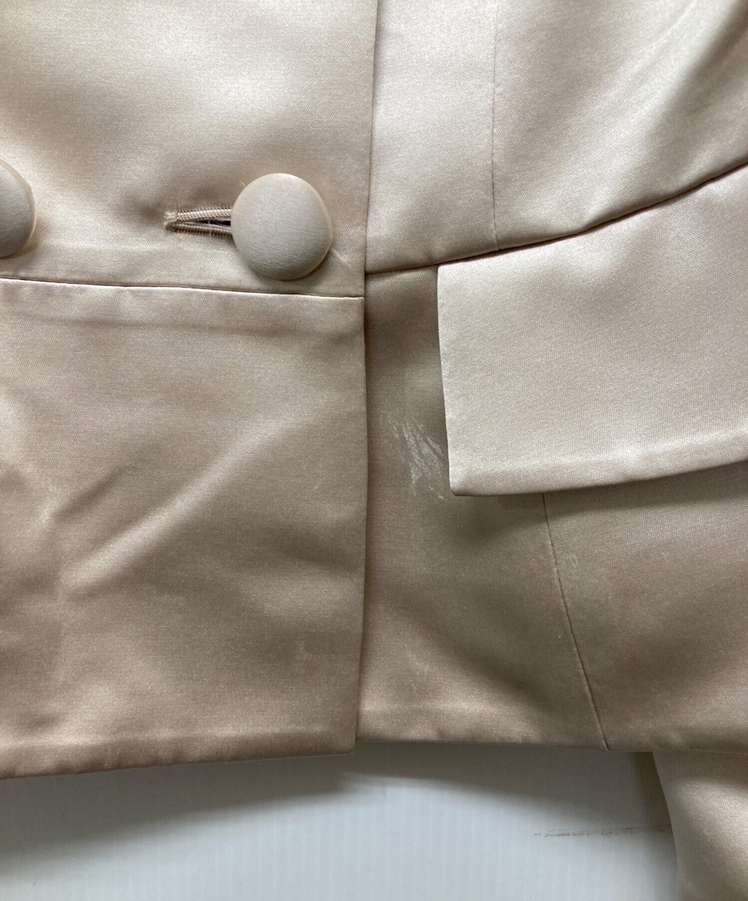 中古・古着通販】cygne (シーニュ) サテンジャケット Claire ベージュ