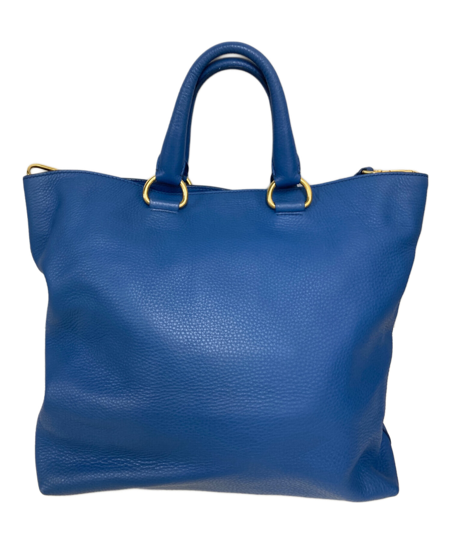 中古・古着通販】PRADA (プラダ) 2WAYレザートートバッグ ブルー 