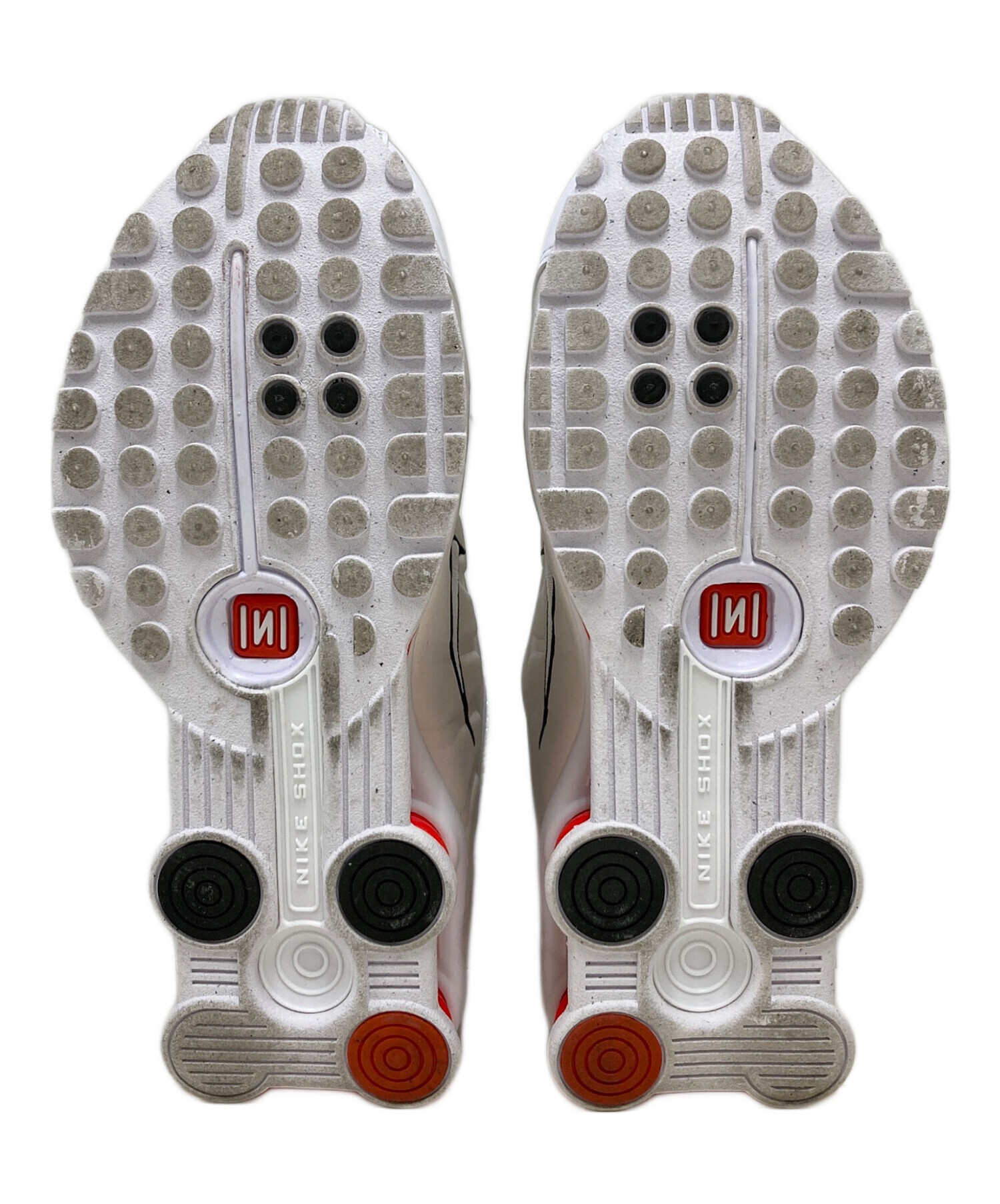 中古・古着通販】NIKE (ナイキ) W SHOX R4 ホワイト サイズ:24.5cm 