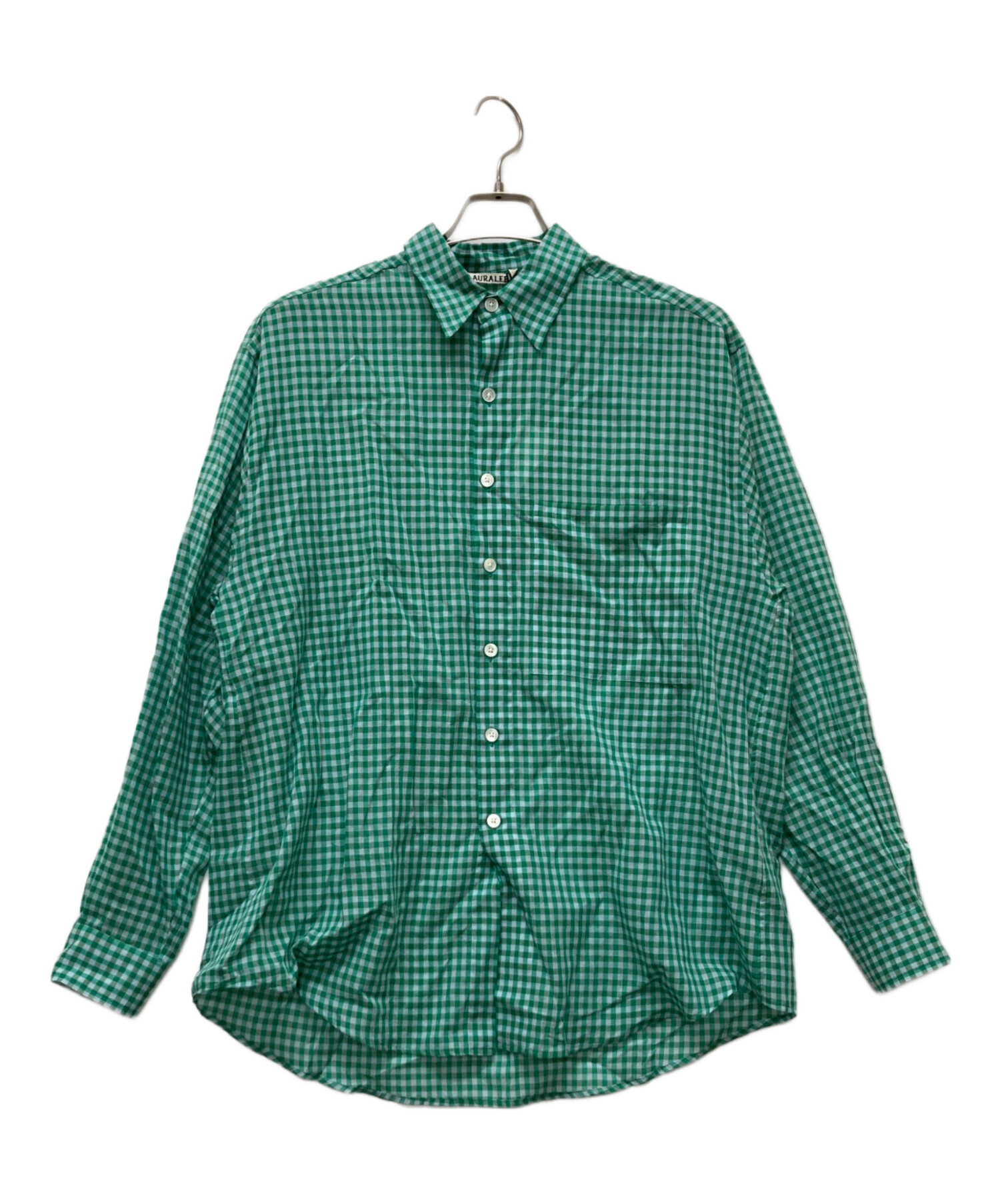 トップス auralee AIRY LIGHT COTTON CHECK SHIRT 3 中古・古着通販】AURALEE (オーラリー) AIRY LIGHT COTTON CHECK BIG