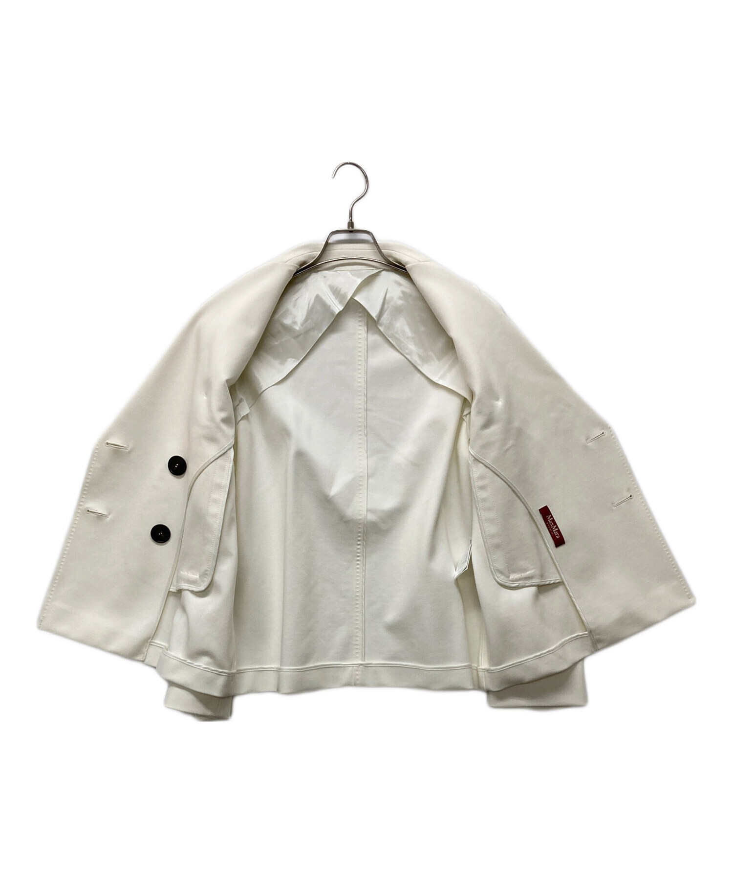 【極美品】Max Mara Studio ダブルジャケット ホワイト サイズ42 中古・古着通販】MAX MARA STUDIO (マックスマーラ ストゥディオ