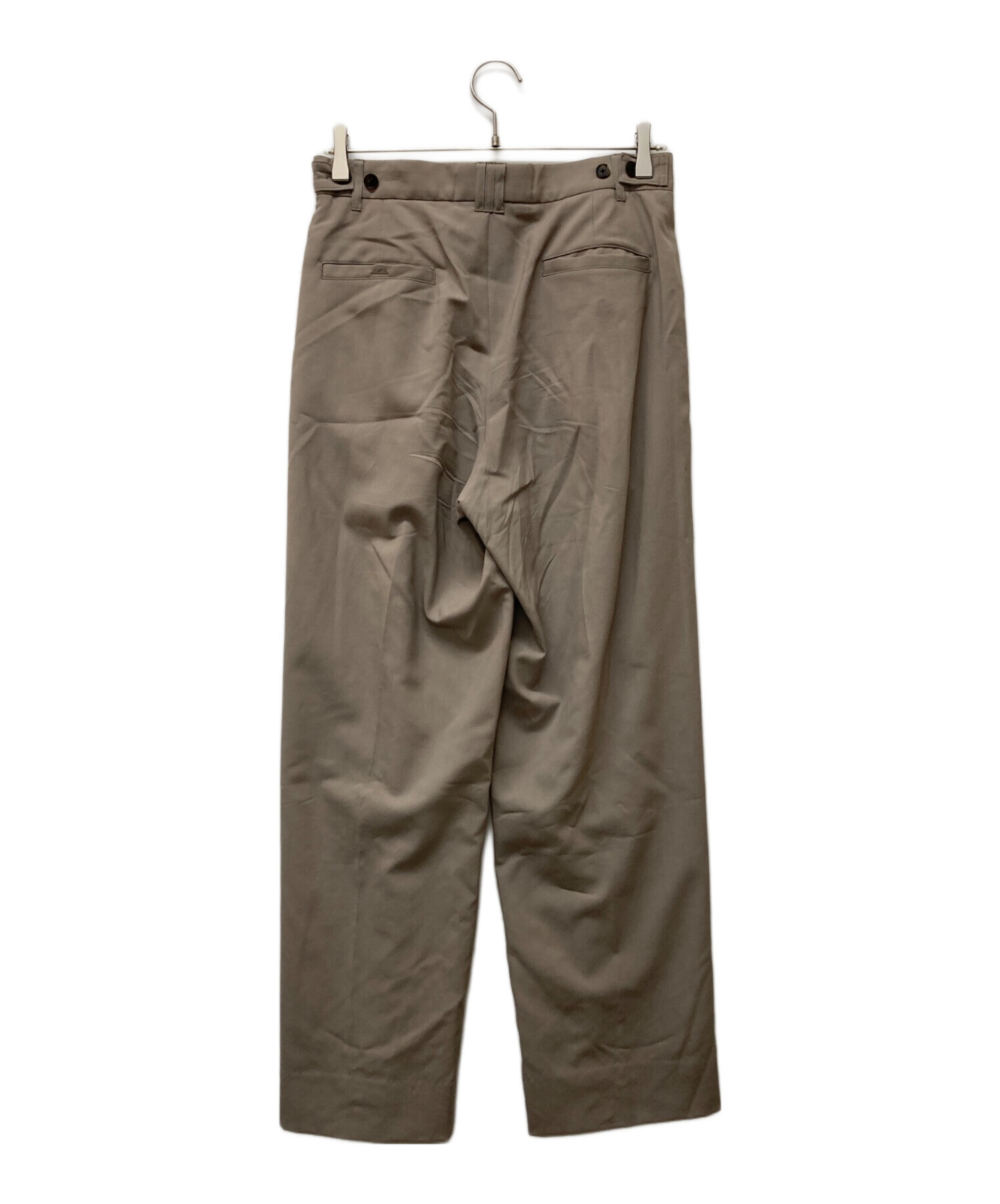 中古・古着通販】YOKE (ヨーク) 3PLEATED WIDE LEG TROUSERS ベージュ 