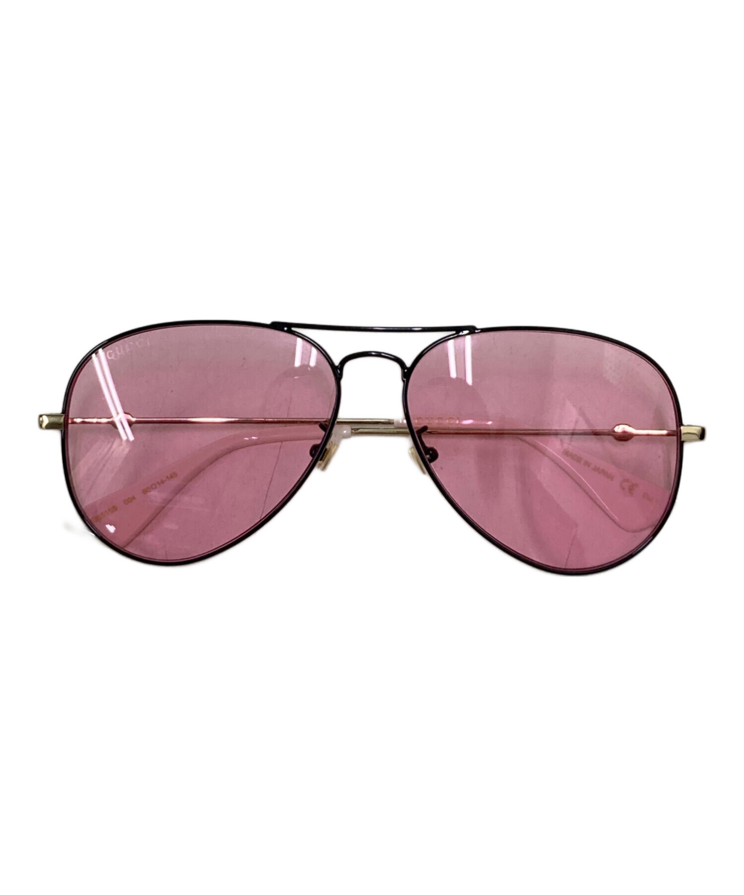 Gucci グッチ　サングラス　ピンクフレーム グッチ GUCCI サングラス ピンク フレーム 薄ピンクレンズ クリア