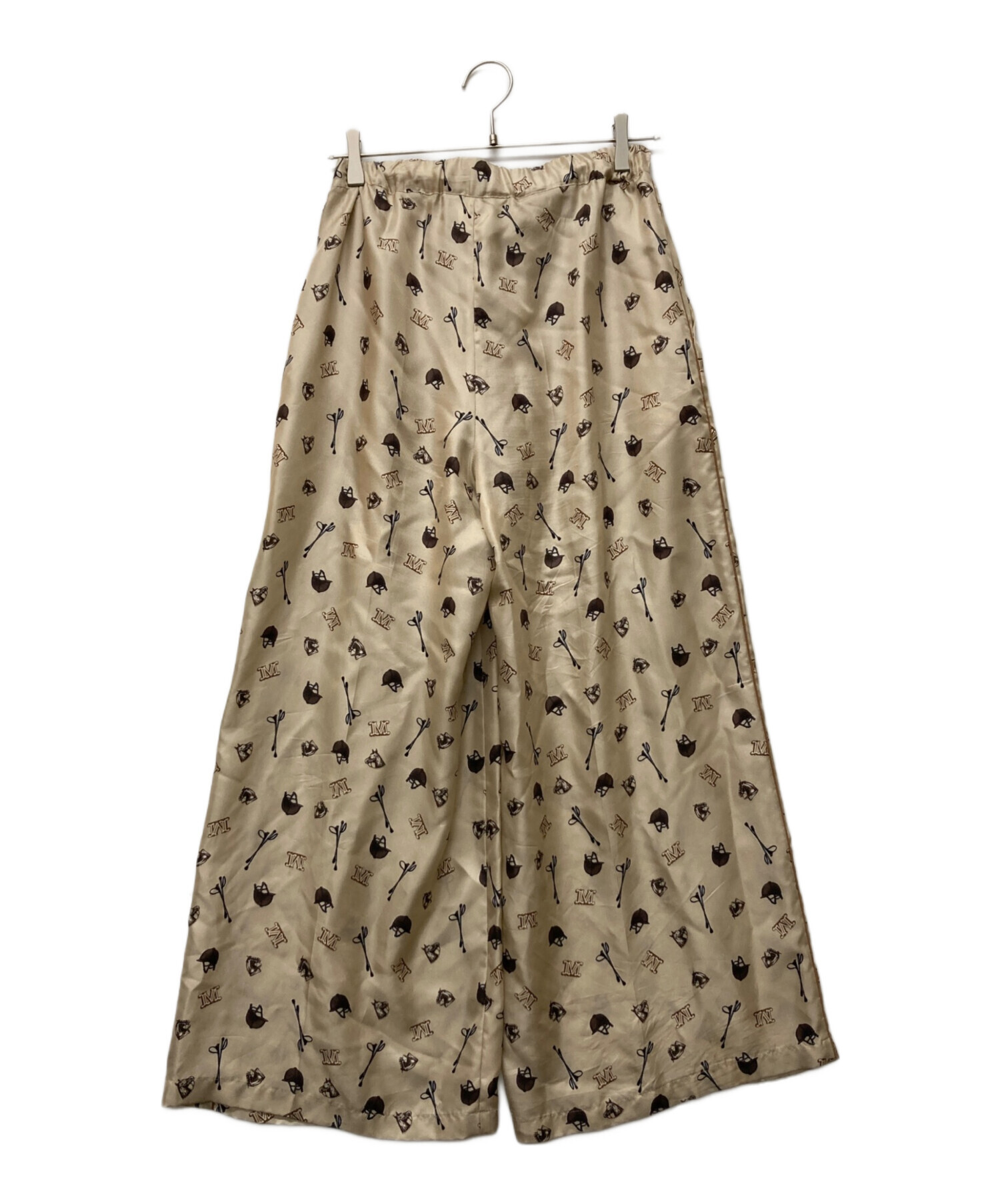 中古・古着通販】MaxMara (マックスマーラ) 総柄シルクイージーパンツ 