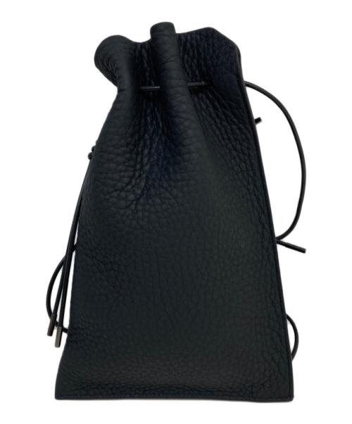 中古・古着通販】ITTI (イッチ) レザー巾着ポーチ ブラック｜ブランド