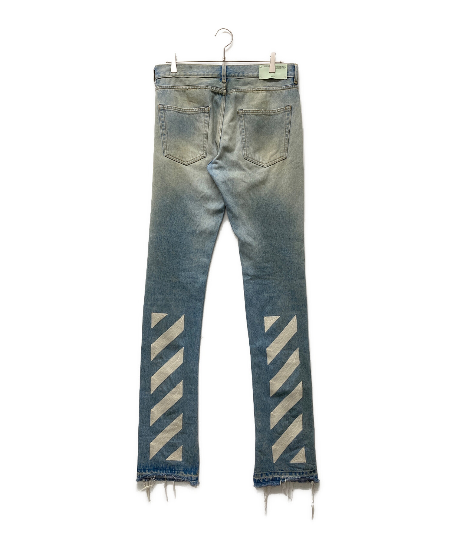 off-white デニム 32 OFFWHITE (オフホワイト) バイアスデニムパンツ 