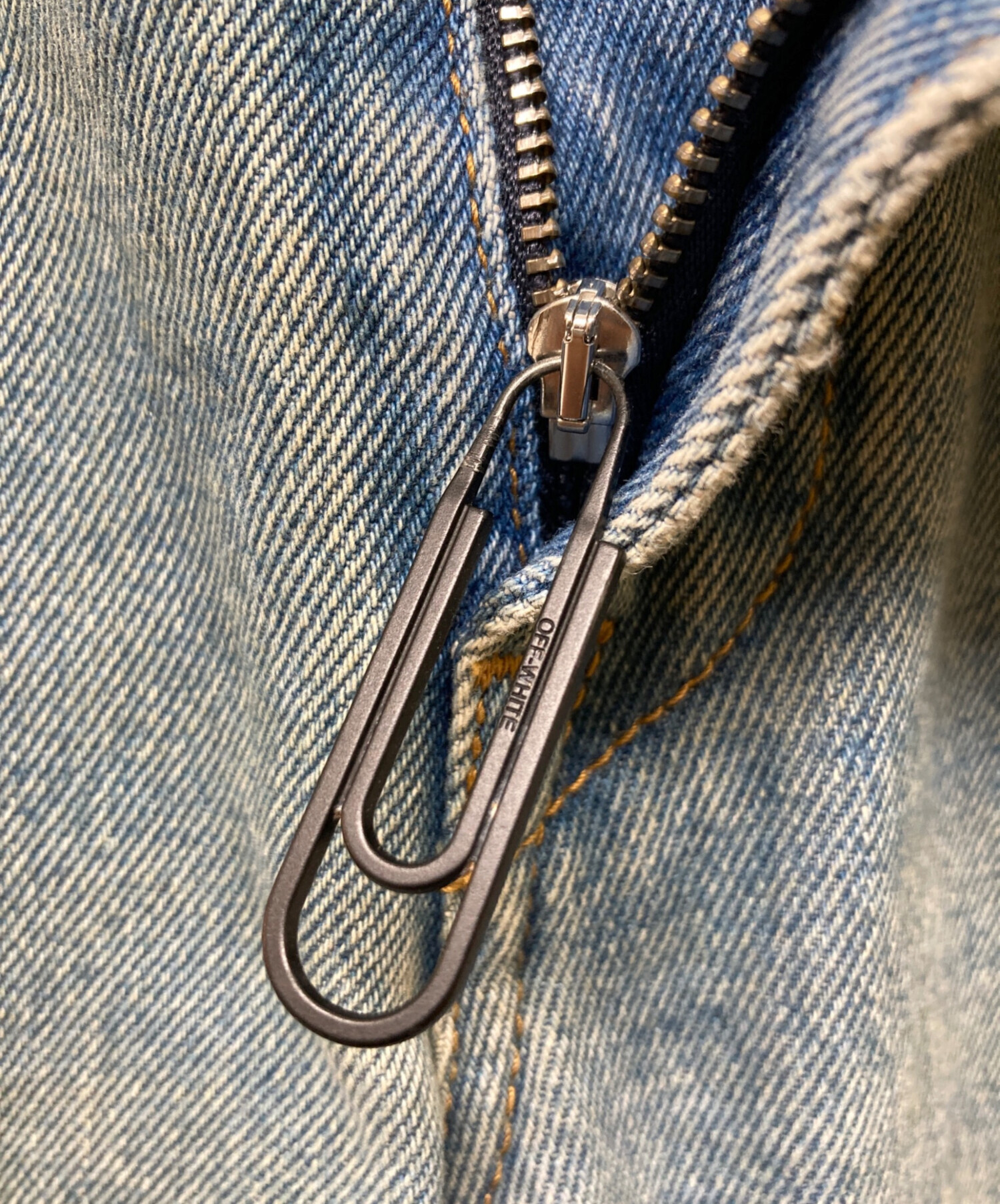 中古・古着通販】OFFWHITE (オフホワイト) バイアスデニムパンツ
