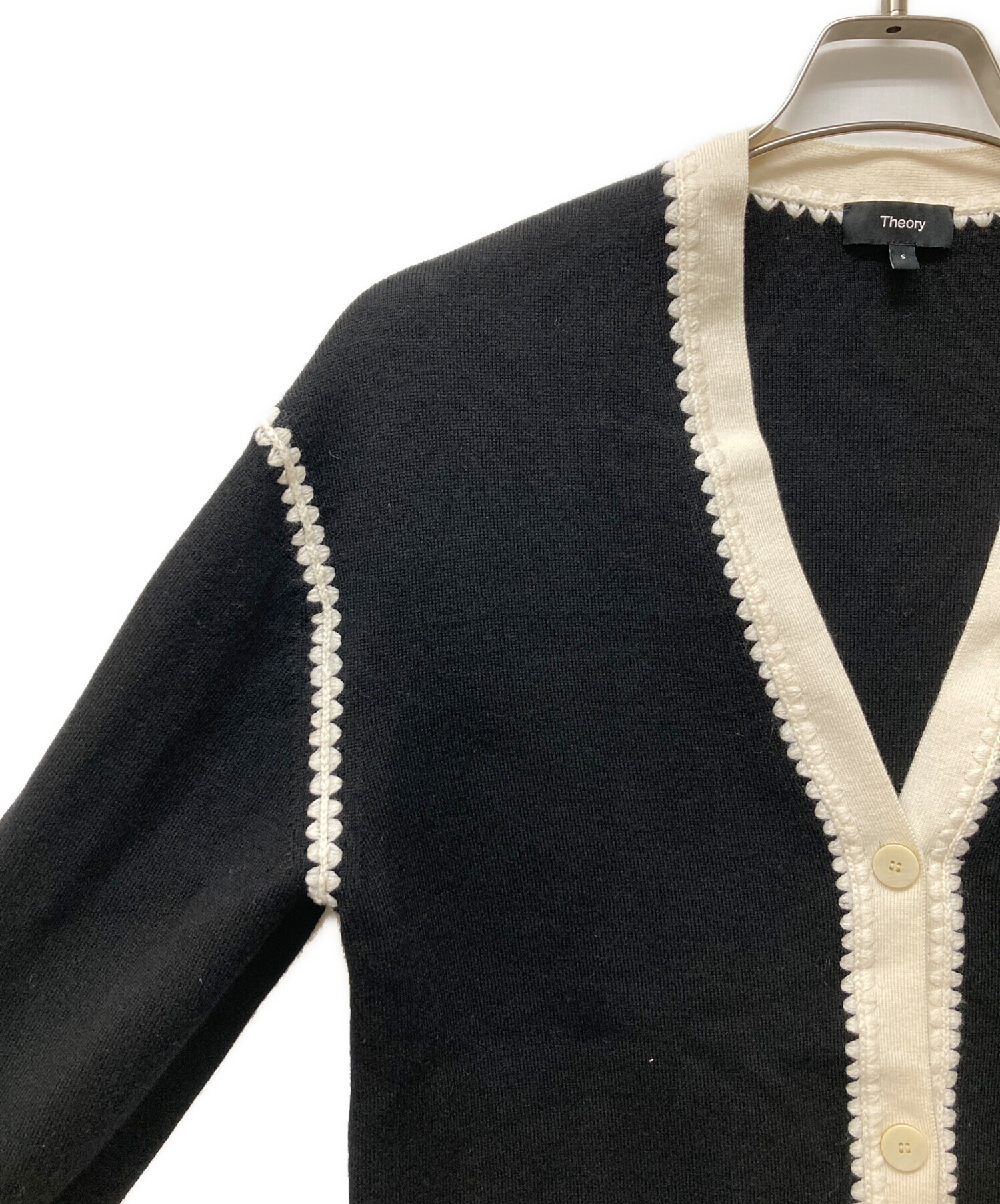 ✨2024✨セオリー MORTONWOOL/BLANKET ST Cardi　S 中古・古着通販】theory (セオリー) Morton Wool Blanket ST Cardi