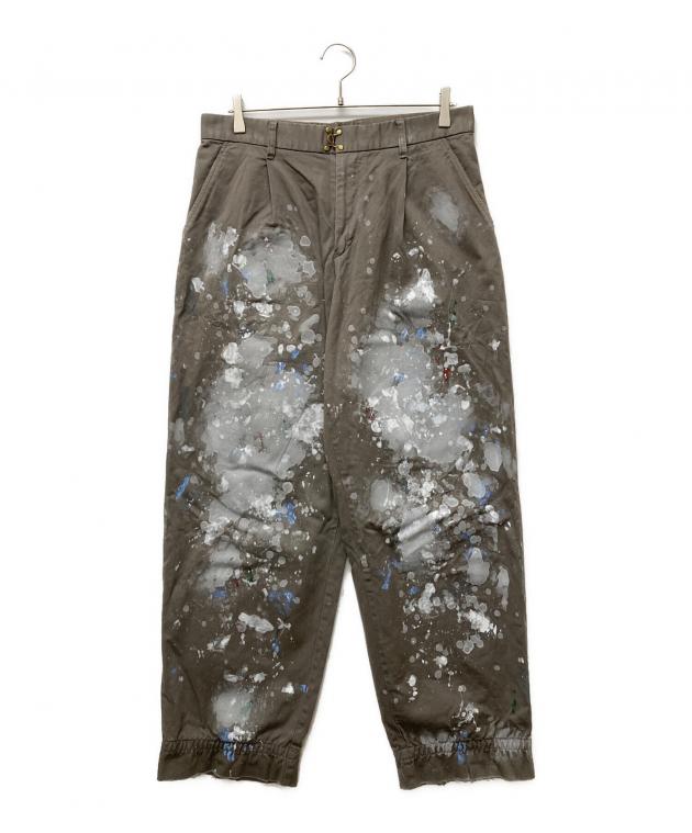 中古・古着通販】KOLOR (カラー) 24AW ペイントパンツ ブラウン サイズ