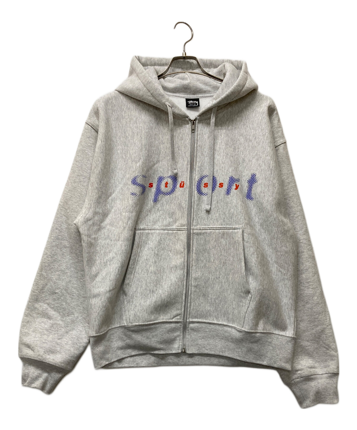 中古・古着通販】stussy (ステューシー) Dot sport zip hoodie グレー 