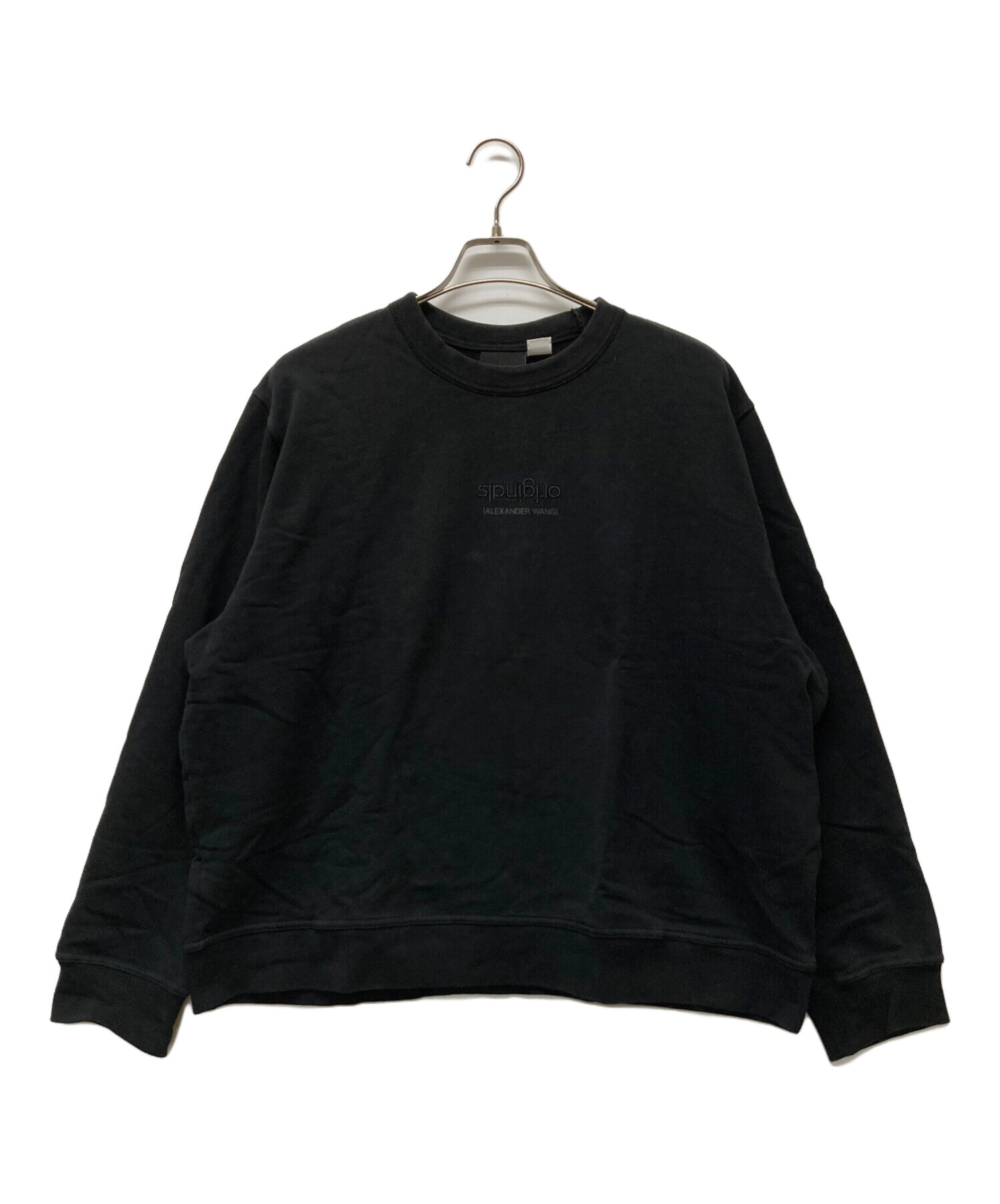 adidas Alexander Wang スウェット 黒 O(XL) adidas(アディダス 