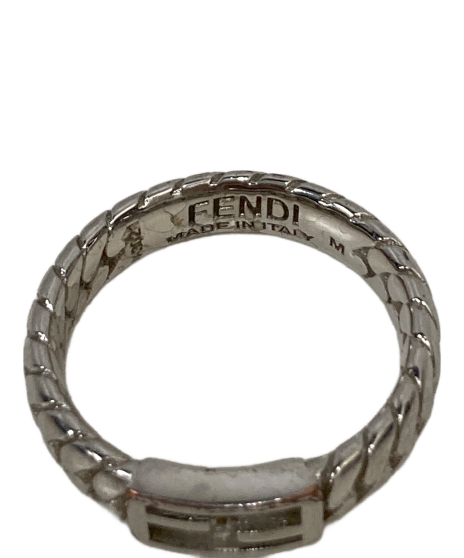 中古・古着通販】FENDI (フェンディ) FFバケットリング シルバー 中古・古着通販】FENDI (フェンディ) FFバケットリング シルバー