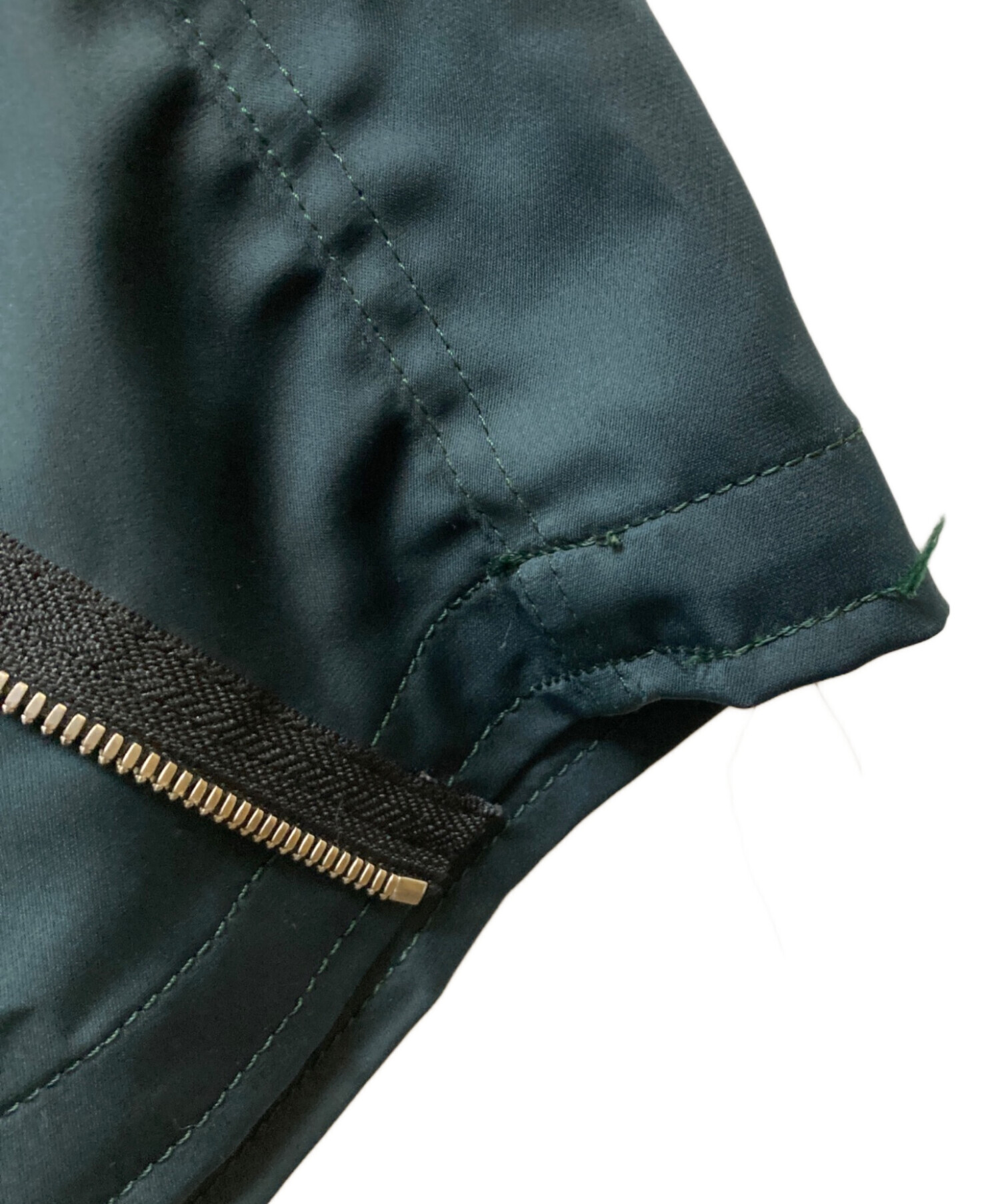 中古・古着通販】TAAKK (ターク) サテンカーゴジップパンツ グリーン