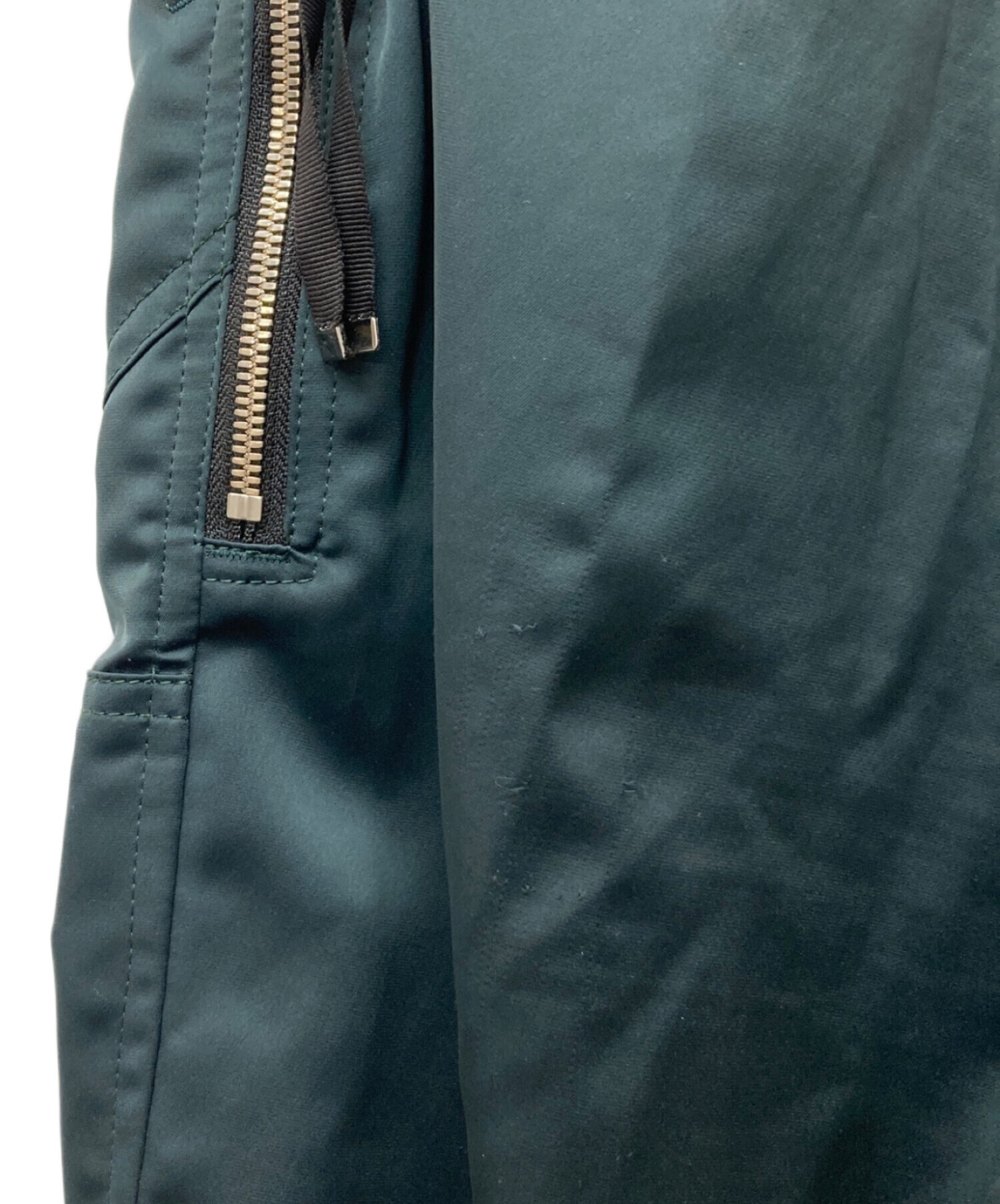 中古・古着通販】TAAKK (ターク) サテンカーゴジップパンツ グリーン