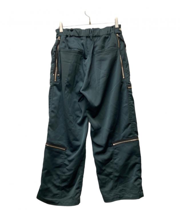 中古・古着通販】TAAKK (ターク) サテンカーゴジップパンツ グリーン  