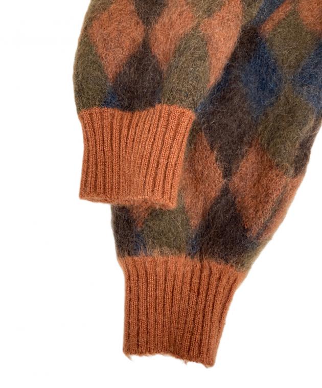 WACKO MARIA ワコマリア モヘアカー ディガンアーガイル L 中古・古着通販】WACKO MARIA (ワコマリア) アーガイルモヘア