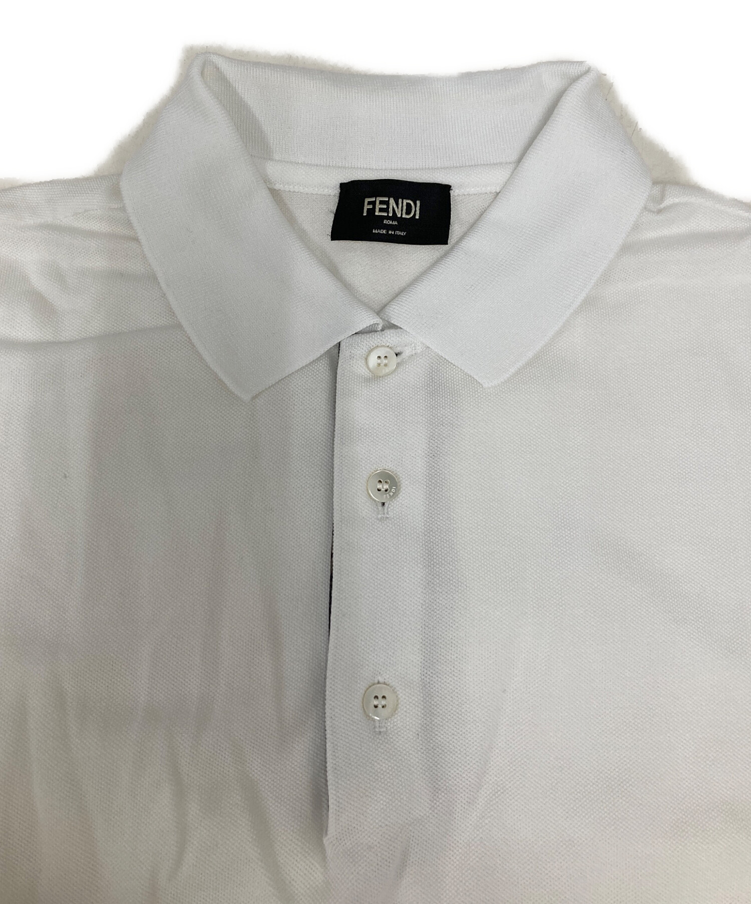 中古・古着通販】FENDI (フェンディ) ポロシャツ ホワイト サイズ:M