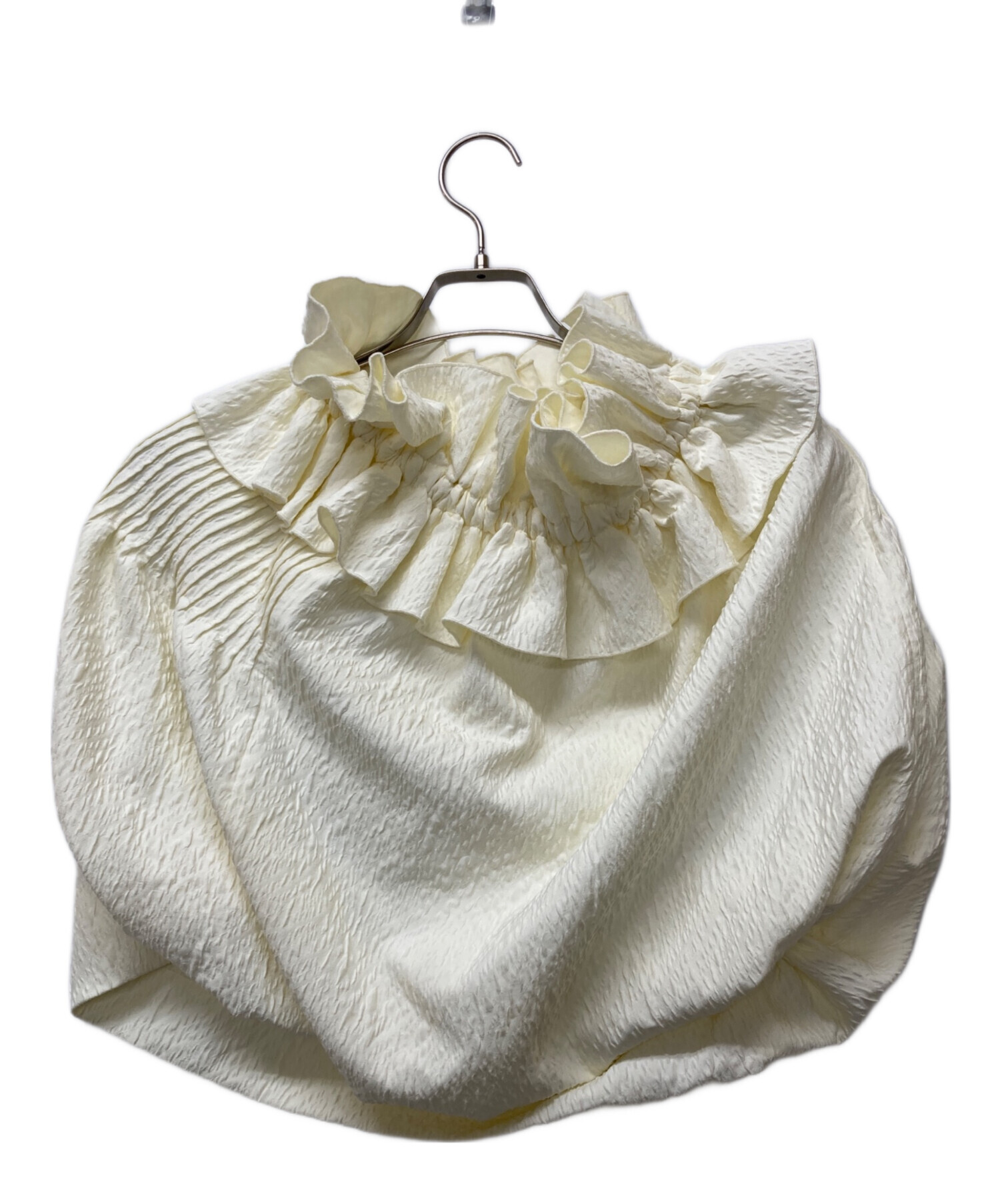 L'AUBE BLANC Raffle balloon cape Blouse