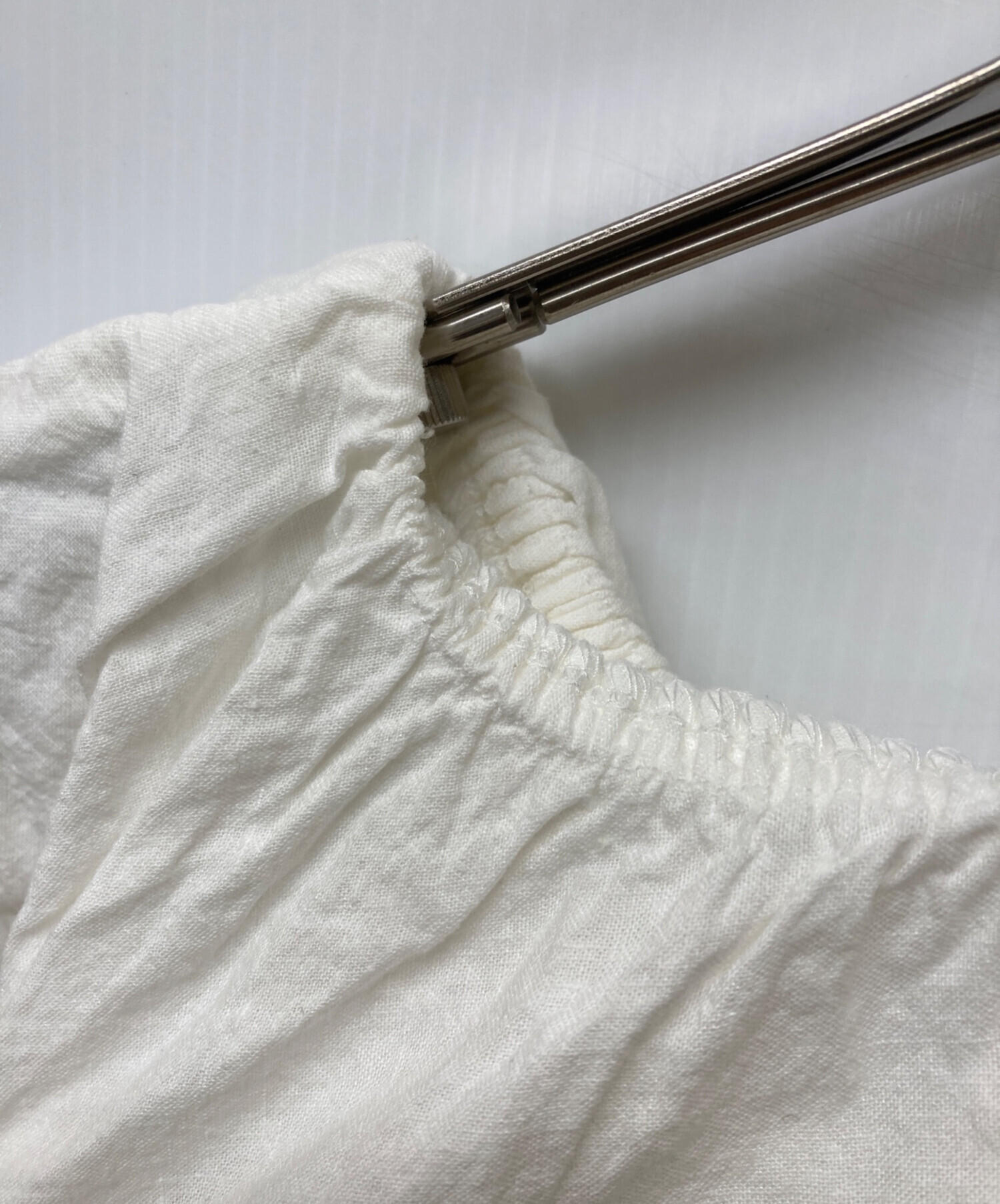 【美品】  nest robe / ネストローブ | ラッフルカラーブラウス | F | アイボリー | レディース nest Robe - リネンリバーレースラッフルカラーブラウスの通販 by ぽん