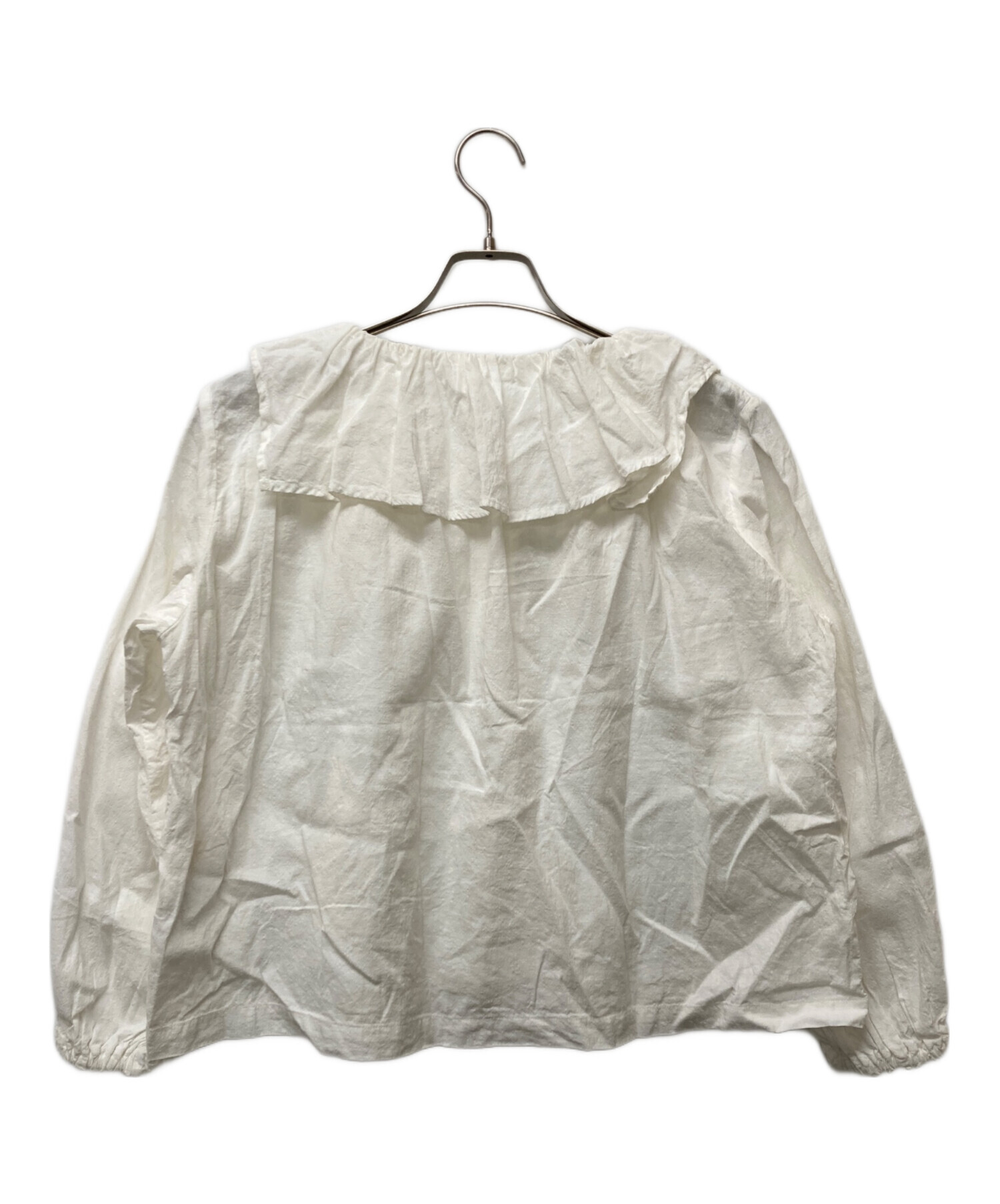nest Robe(ネストローブ) 長袖シャツブラウス サイズF レディース美品  - 白 極美品⭐︎nest Robeネストローブ ギャザーネック リネンブラウス