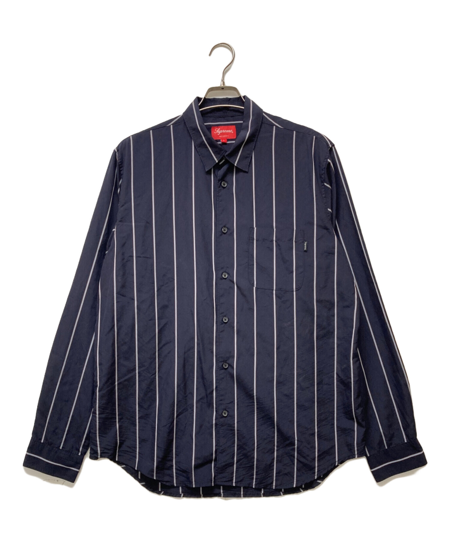 中古・古着通販】Supreme (シュプリーム) 19AW Stripe Shirt ネイビー