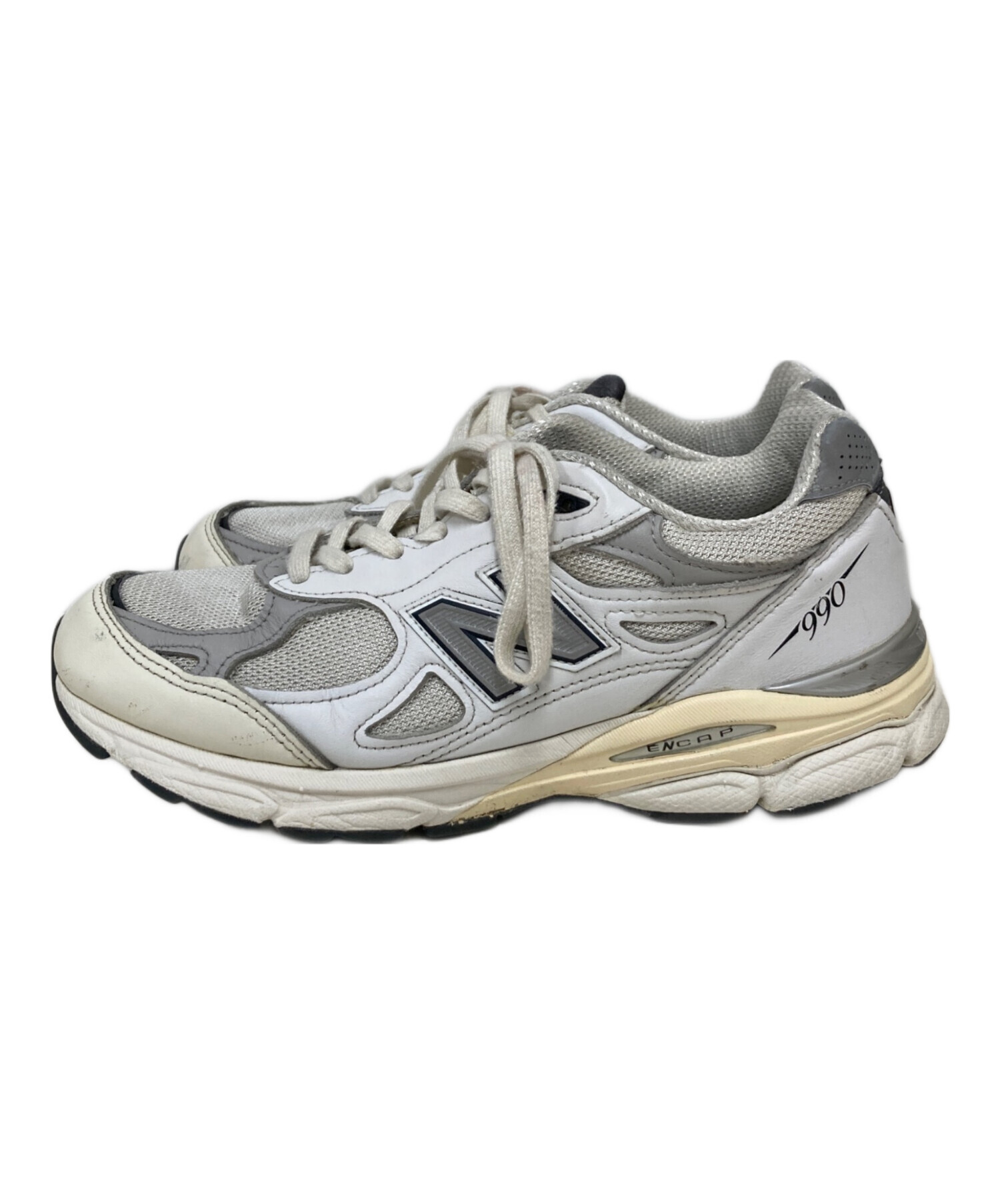 中古・古着通販】NEW BALANCE (ニューバランス) 990V3 ホワイト サイズ 