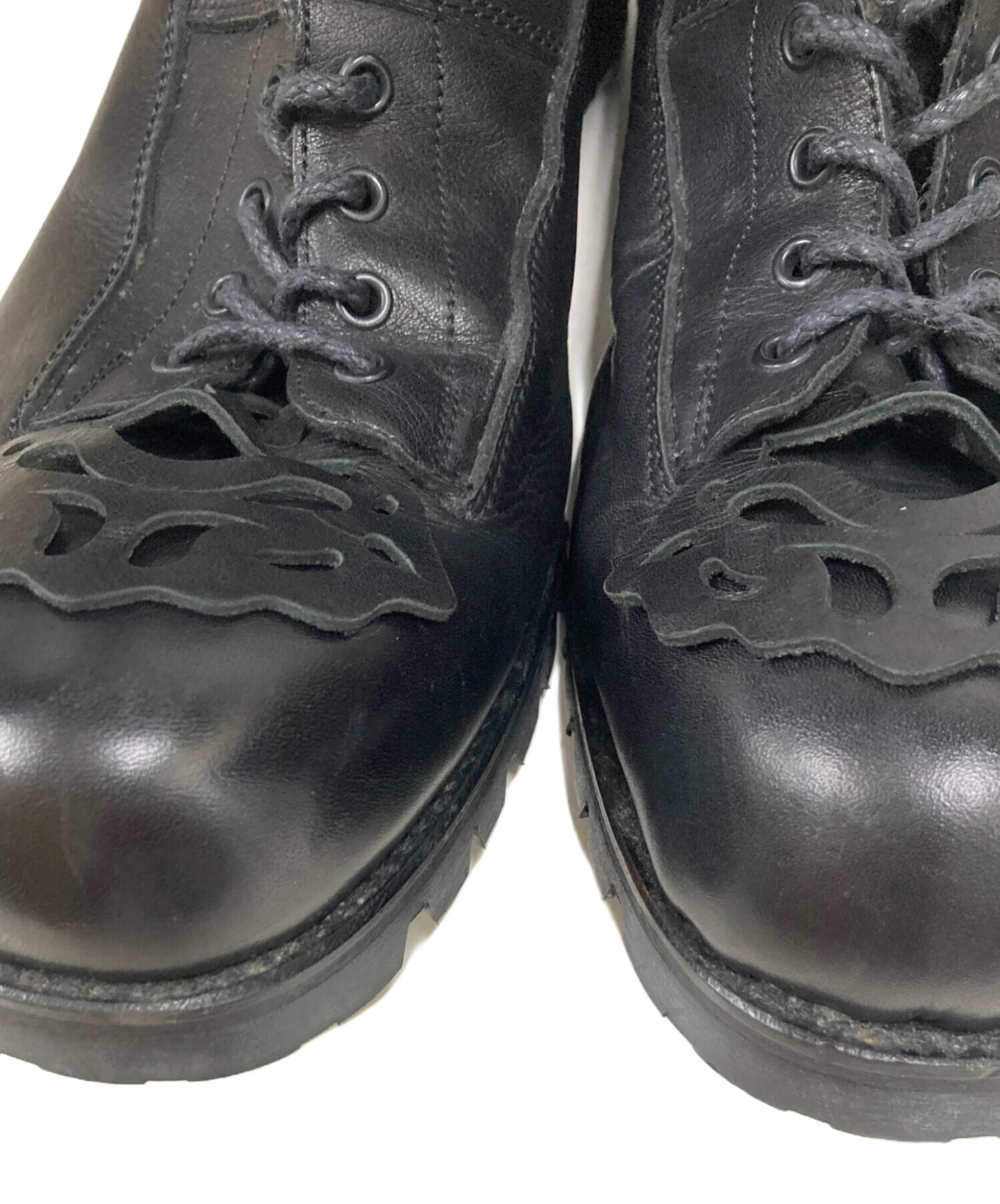 yohjiyamamoto レザーレースアップブーツ　44 中古・古着通販】YOHJI YAMAMOTO (ヨウジヤマモト) サイドジップ