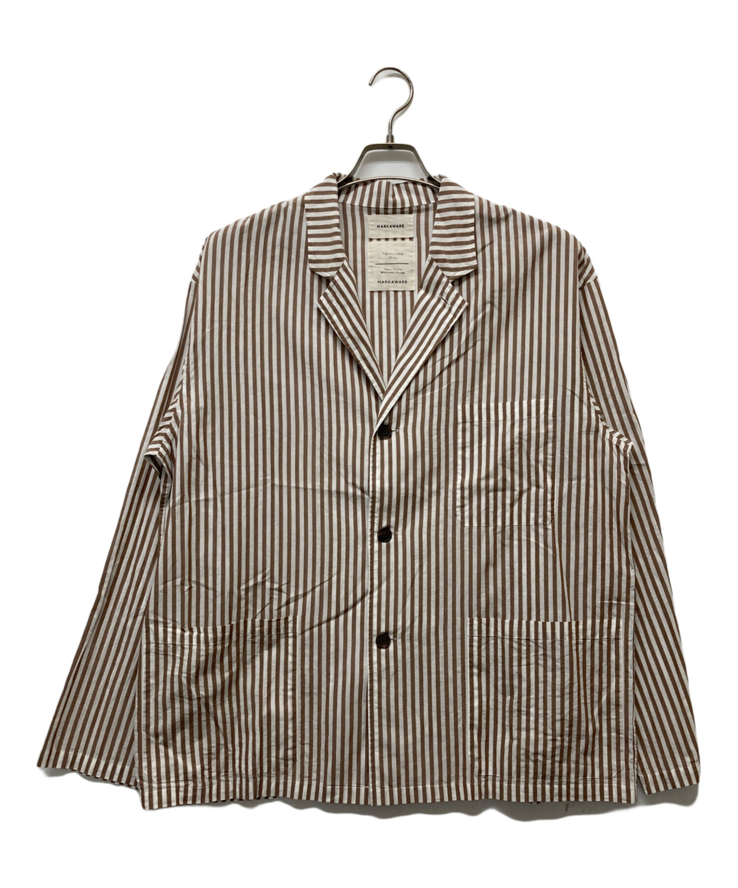 中古・古着通販】MARKAWARE (マーカウェア) SHIRTS JACKET ブラウン 