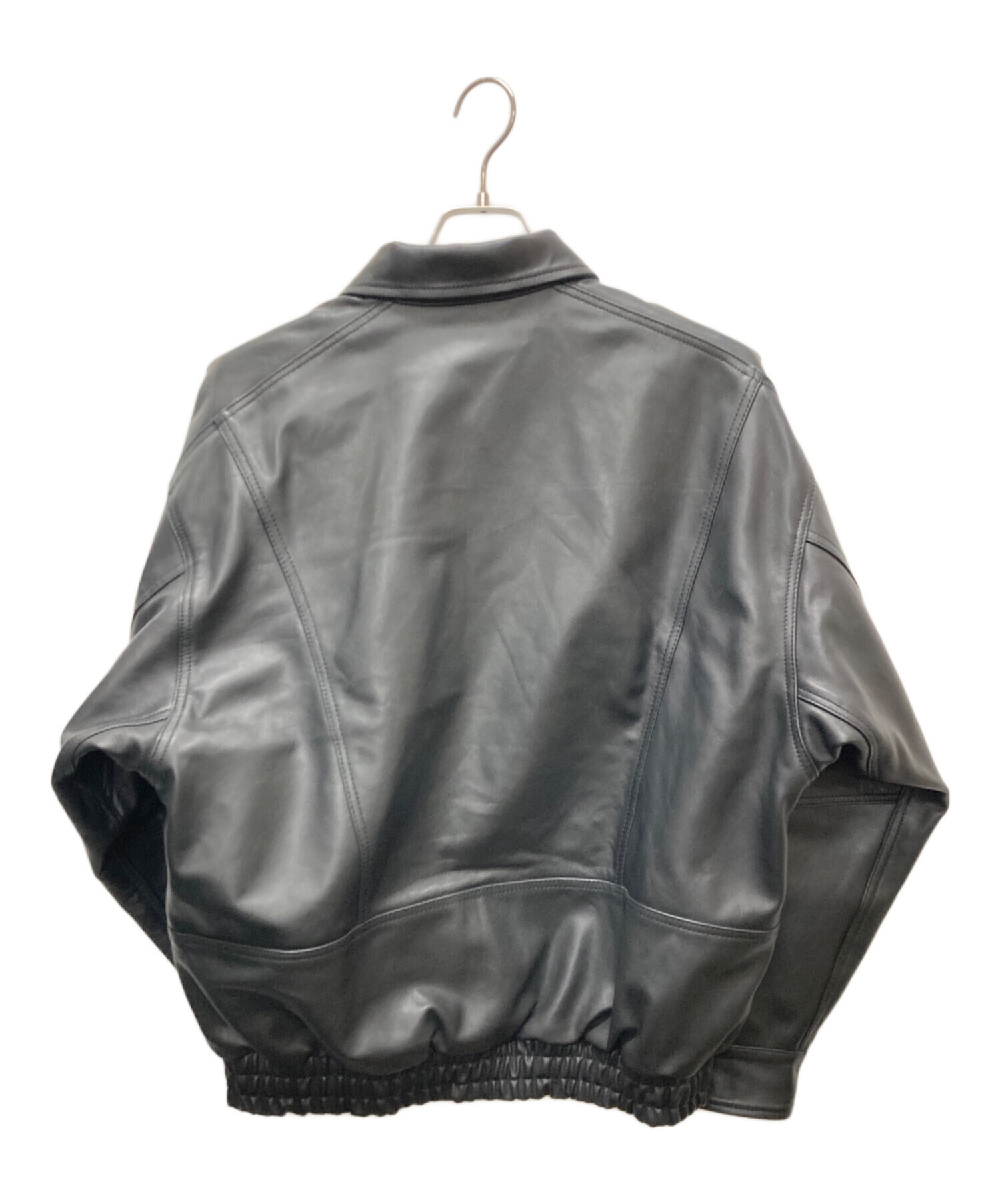 中古・古着通販】BEAMS (ビームス) レザーブルゾン ブラック サイズ:S