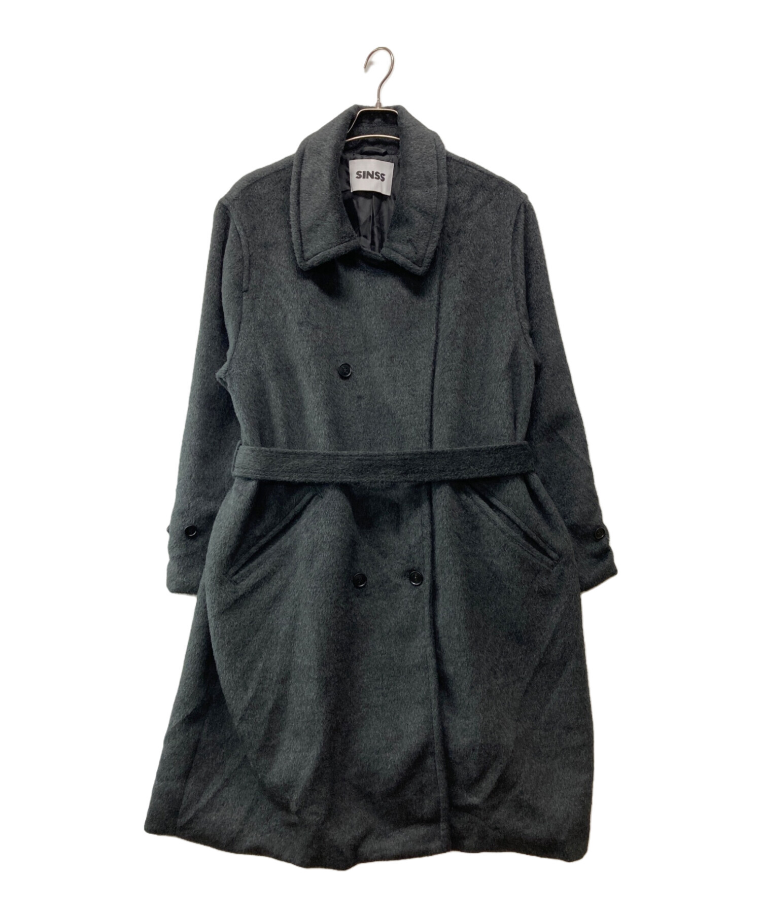Shaggy oversized coat sinss シンス 中古・古着通販】SINSS (シンス) Shaggy oversized coat グレー サイズ