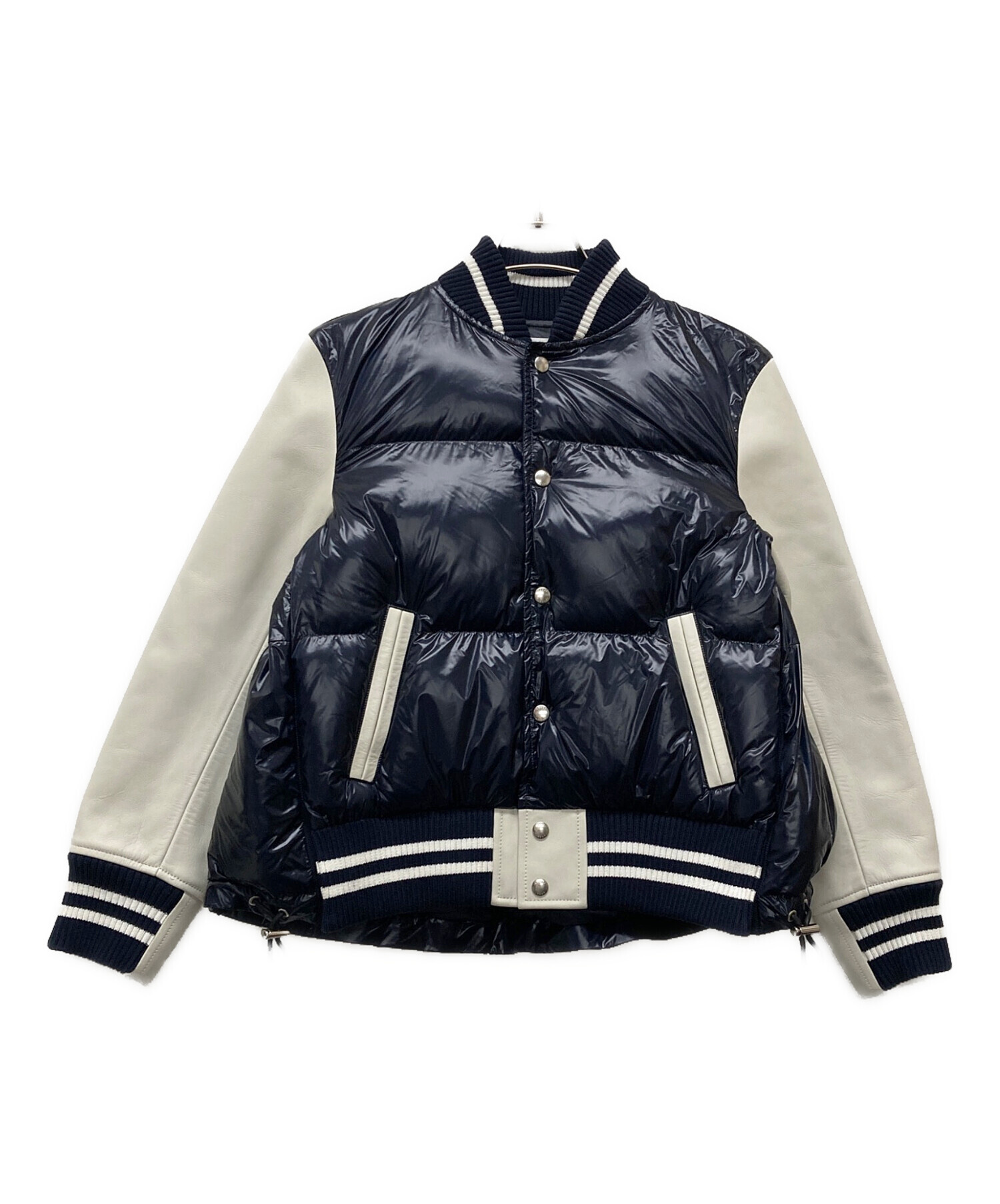 中古・古着通販】sacai (サカイ) パデッドブルゾン ホワイト×ネイビー 