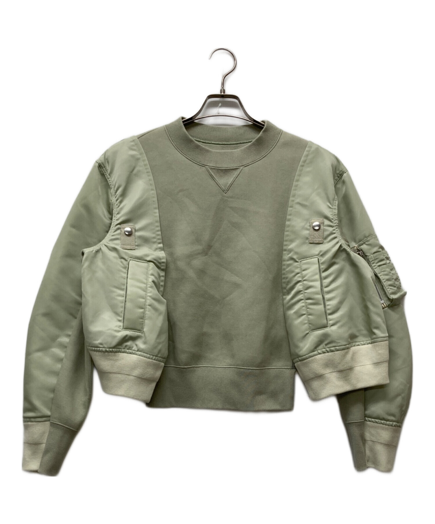 中古・古着通販】sacai (サカイ) Nylon Twill x Sponge Sweat Pullover 