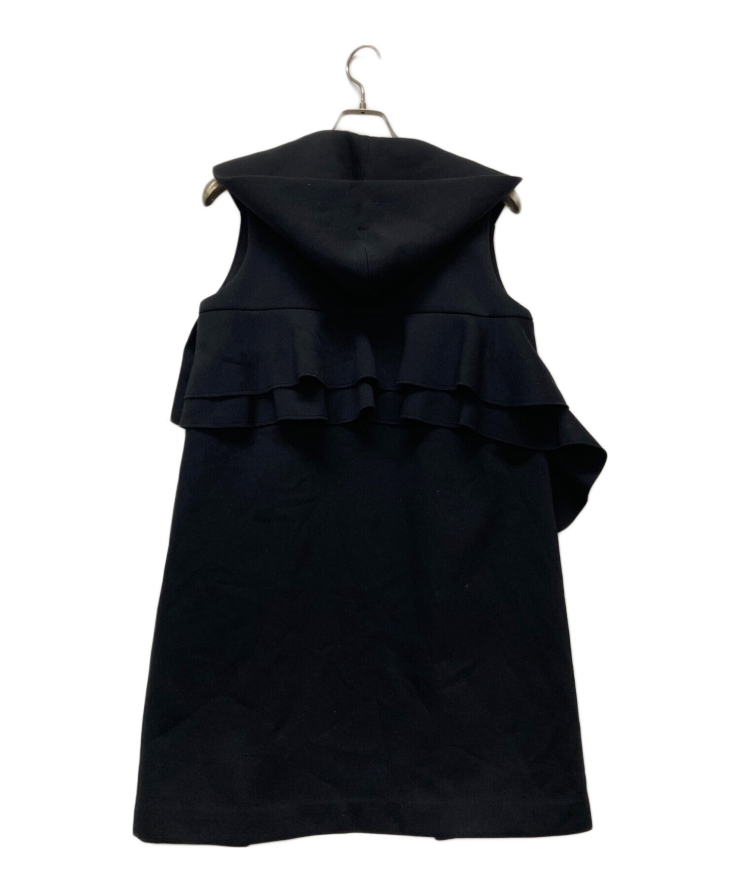 中古・古着通販】yori (ヨリ) ポンティングロングジレ ブラック サイズ