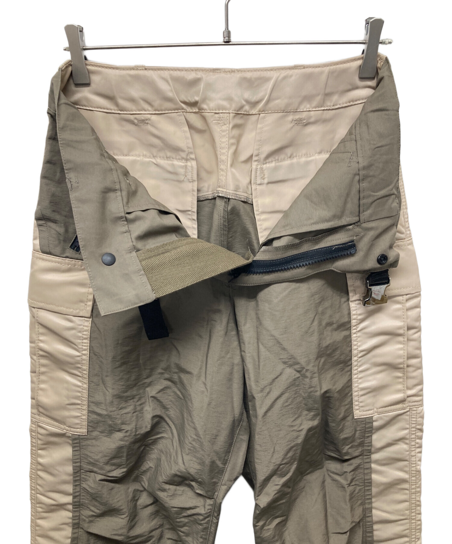 中古・古着通販】sacai (サカイ) Nylon Twill Mix Pants オリーブ