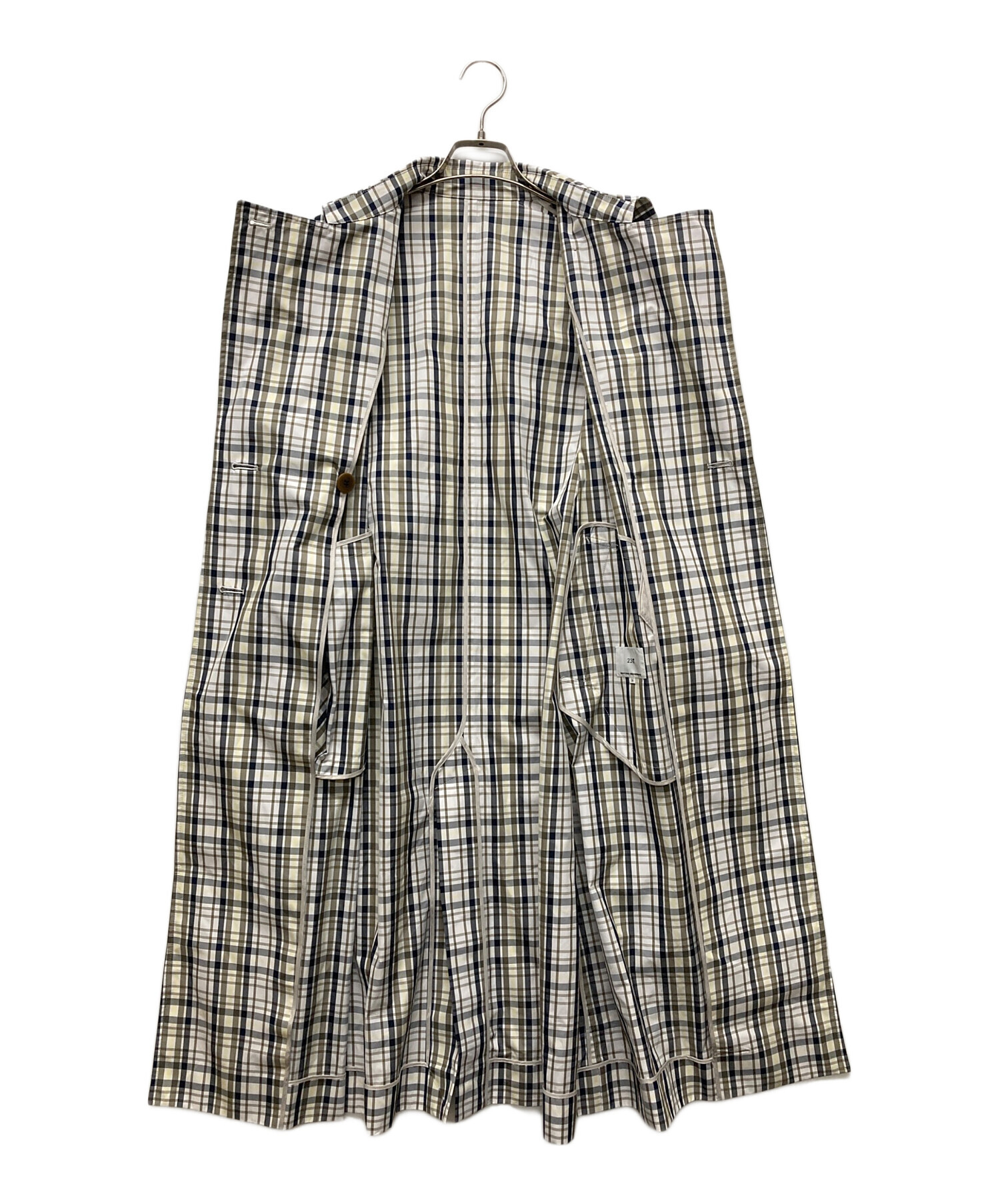 中古・古着通販】23区 (ニジュウサンク) メモリーチェック トレンチ 