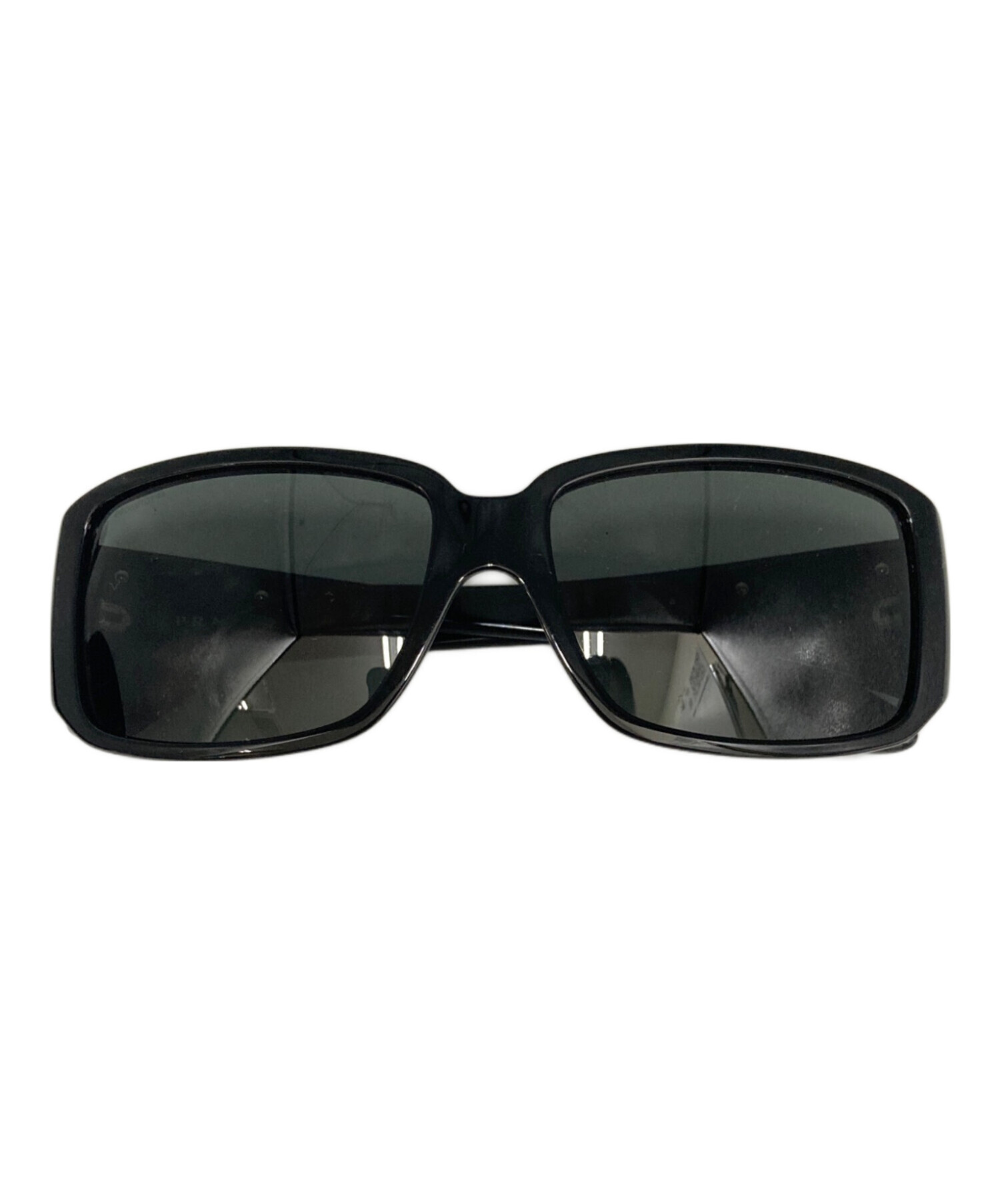 PRADA ブラック サングラス 中古・古着通販】PRADA (プラダ) トライアングルログサングラス